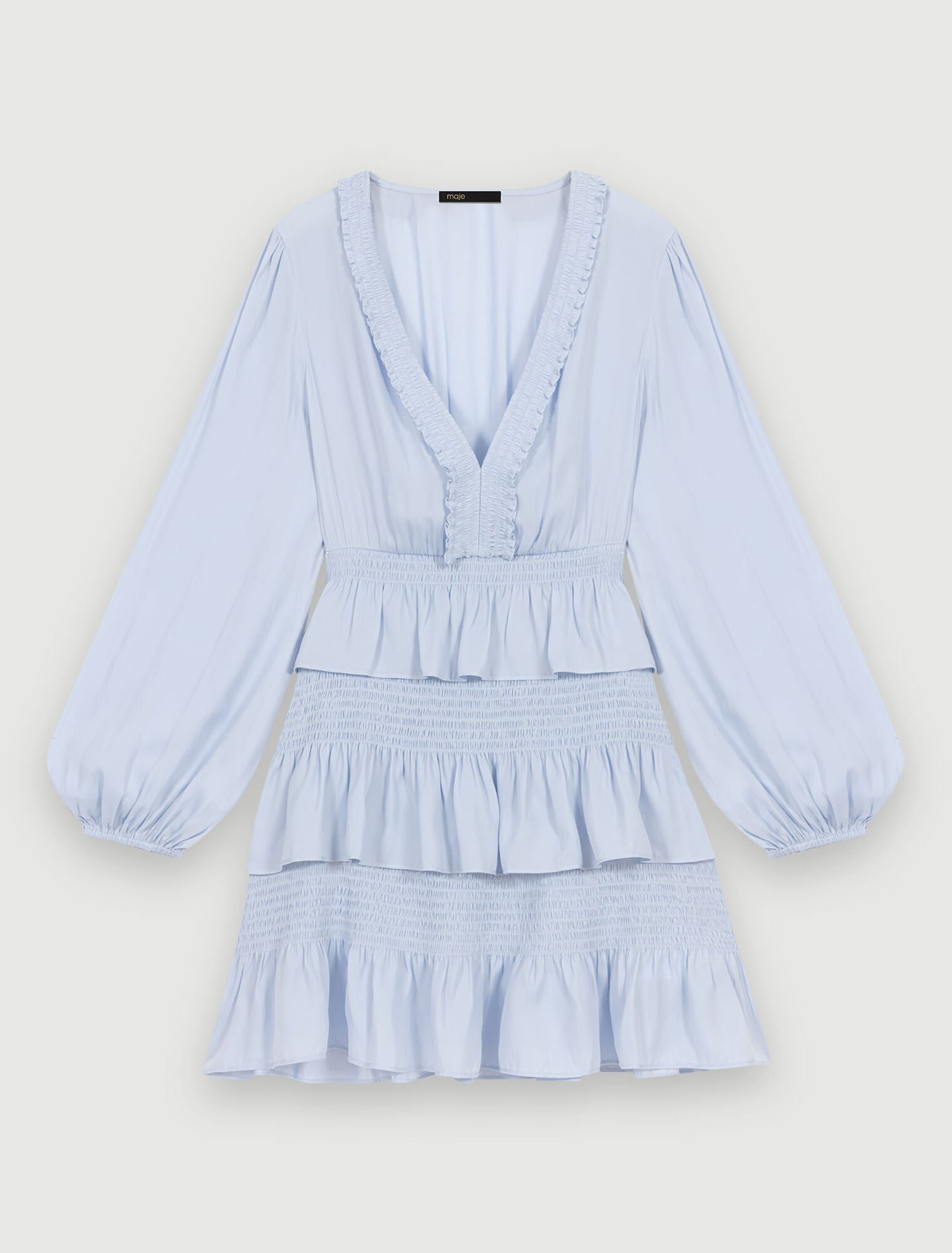 Blue ruffled dress