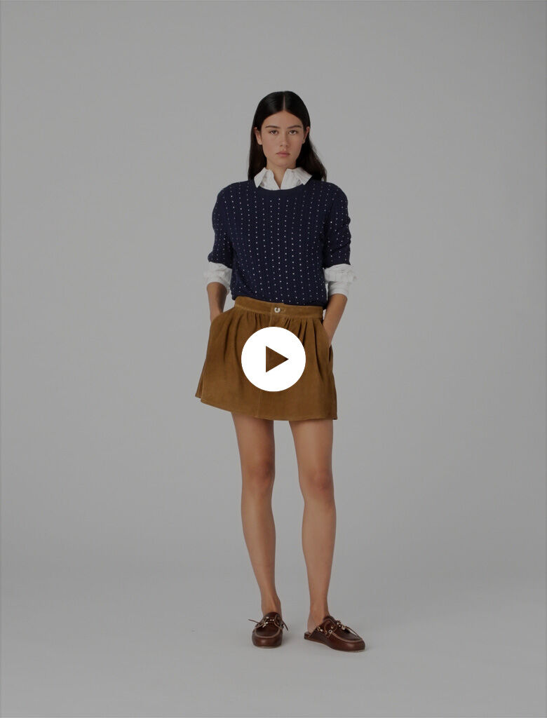 Short suede skirt Brown For Women | Maje