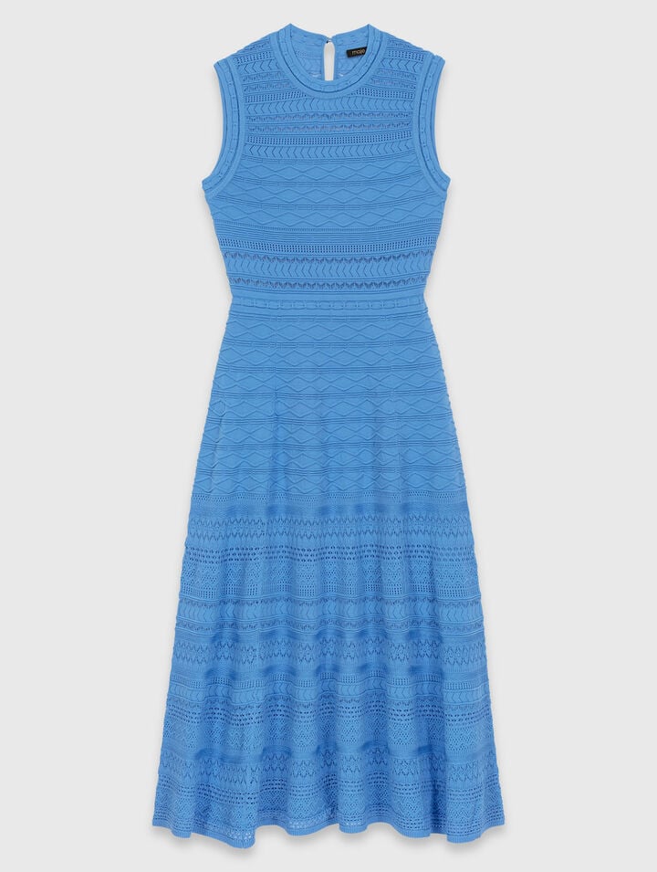 Pointelle knit maxi dress