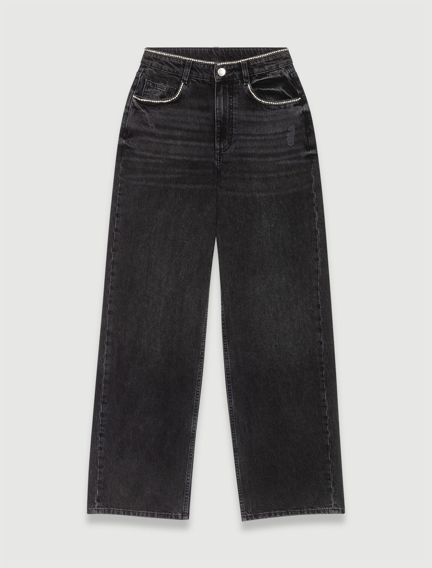 é rhinestone jeans(blue) Rhinestone jeans Blue For Women | Maje