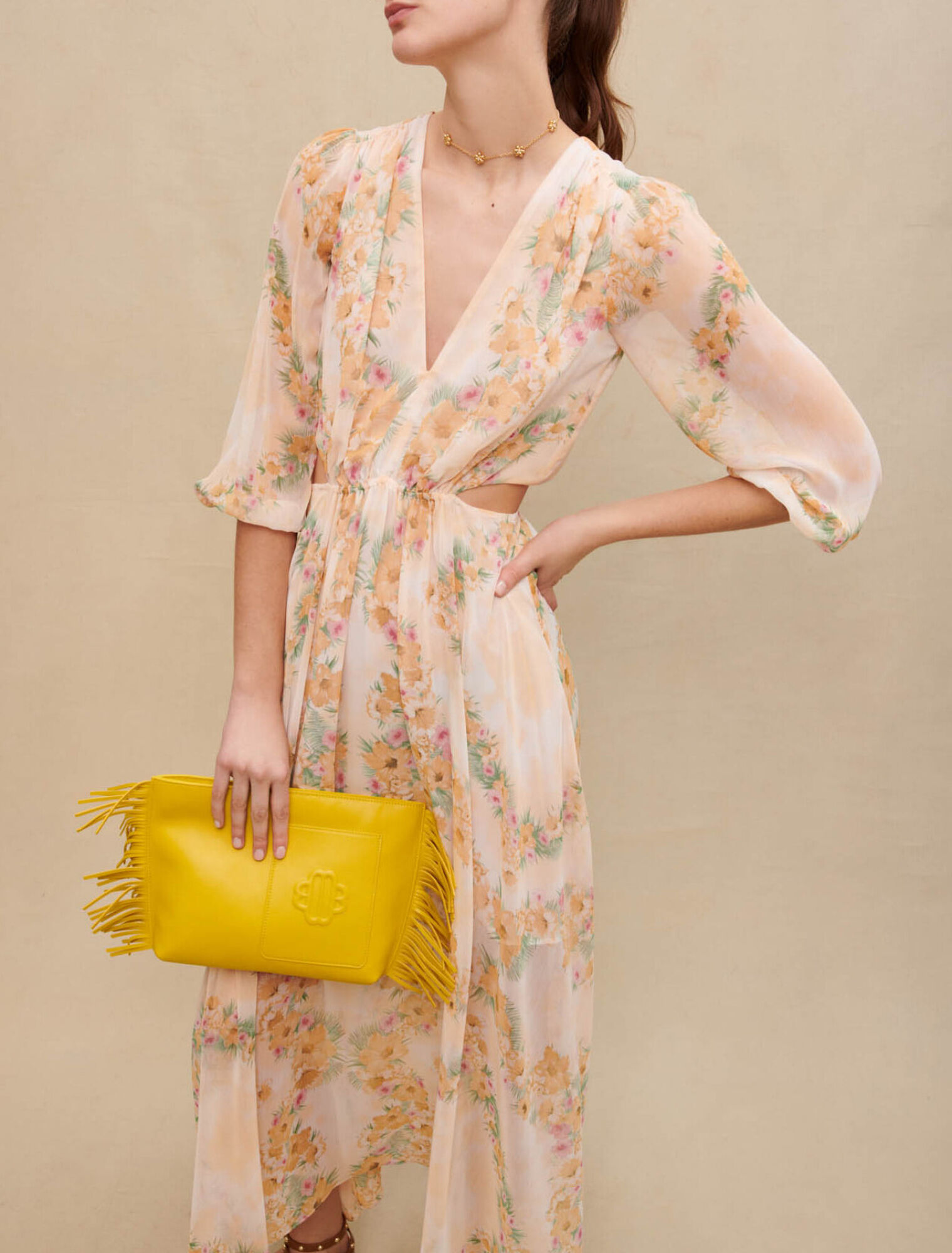 Openwork long dress