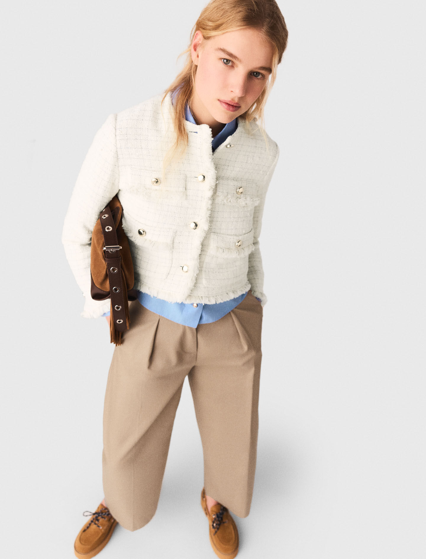 Short tweed jacket White For Women | Maje