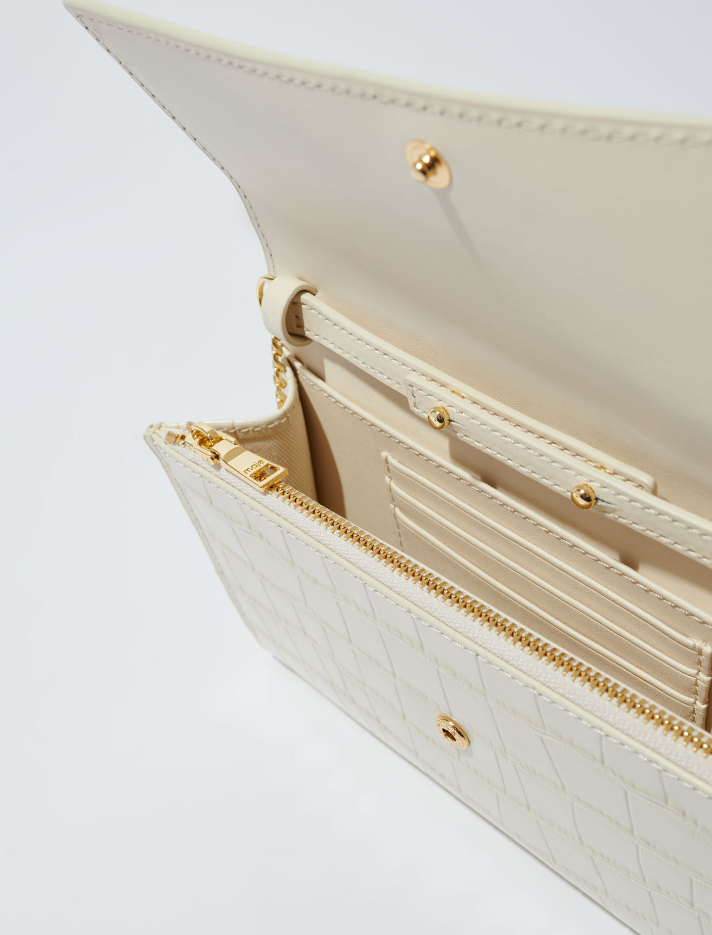 2024 お歳暮【公式】 - 人気ブランド Croc-effect Maje | Women For Ecru bag leather embossed バッグ