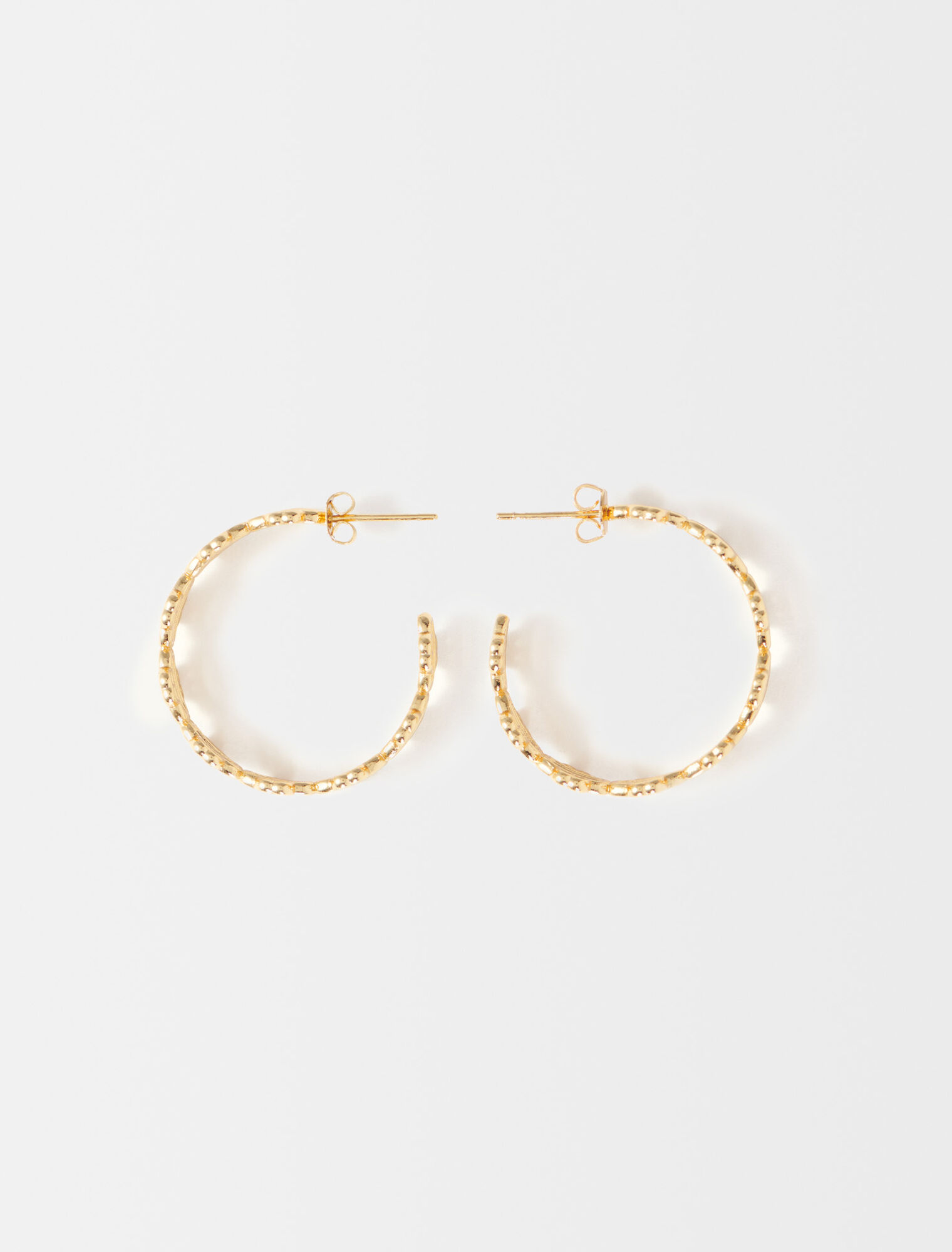 Large hoop earrings with Clover logo