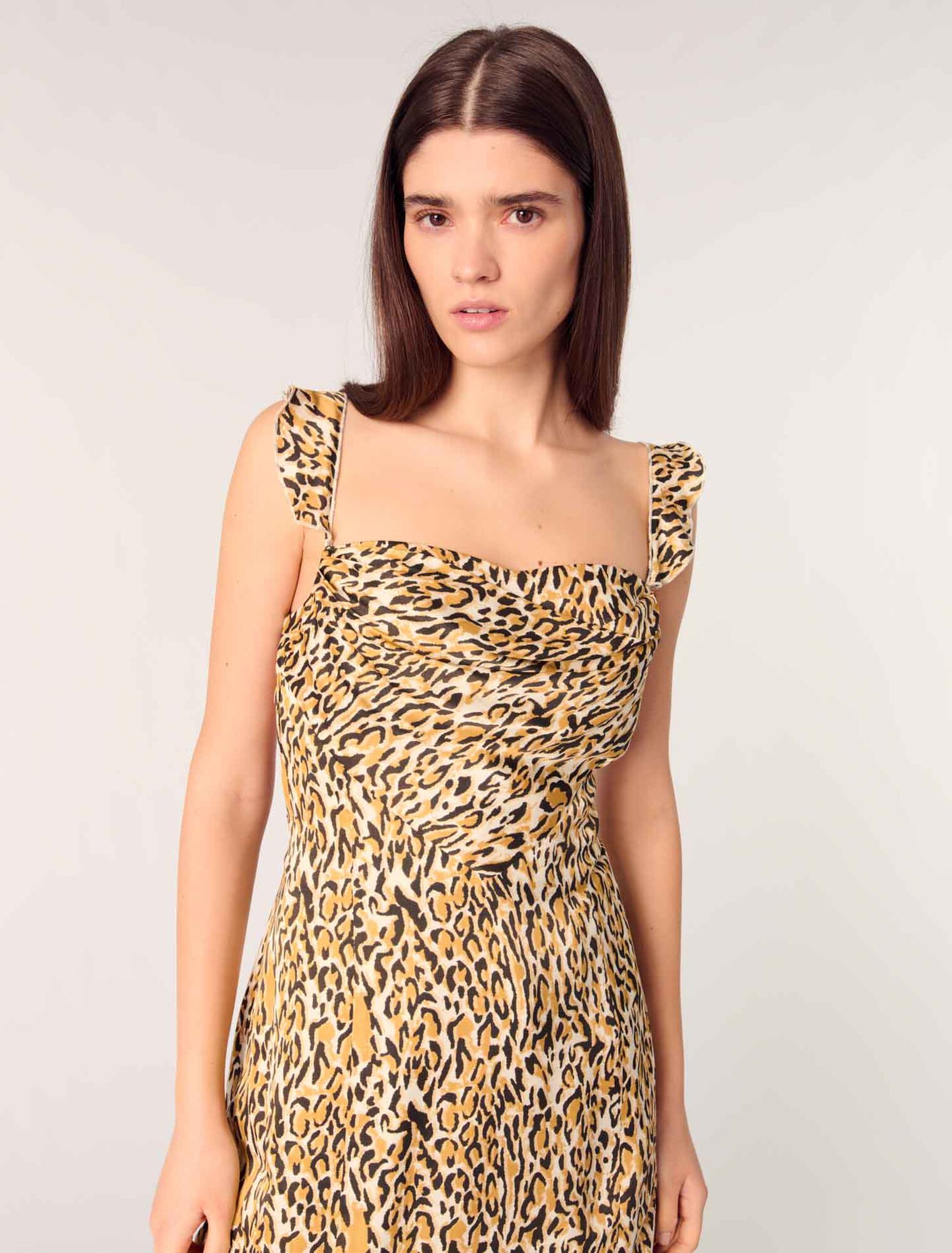 Leopard print mini dress