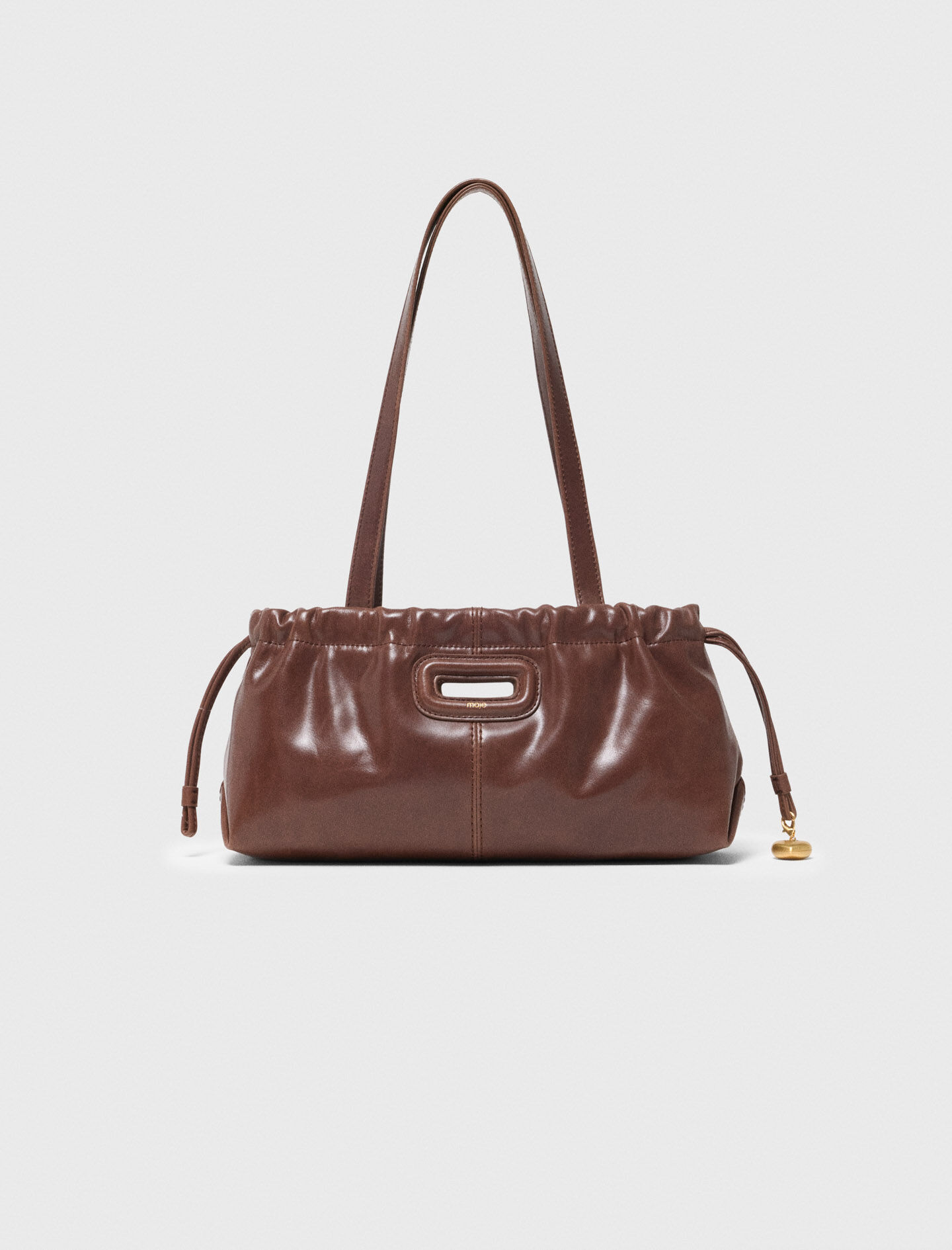 Vintage leather Milpli Gazette Brown For Women | Maje