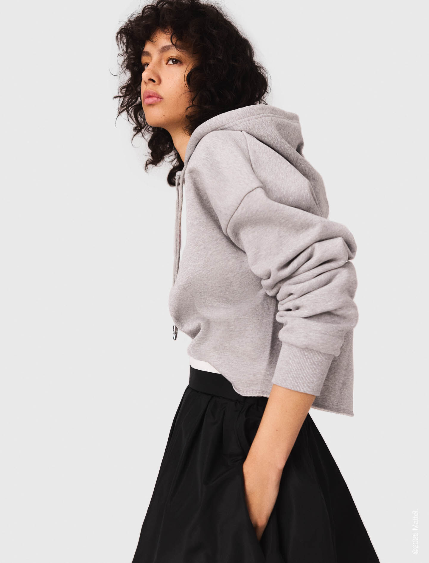 全信頼を寄せる Embroidered logo crop sweatshirt Black / Gray For Women | Maje ヘアゴム