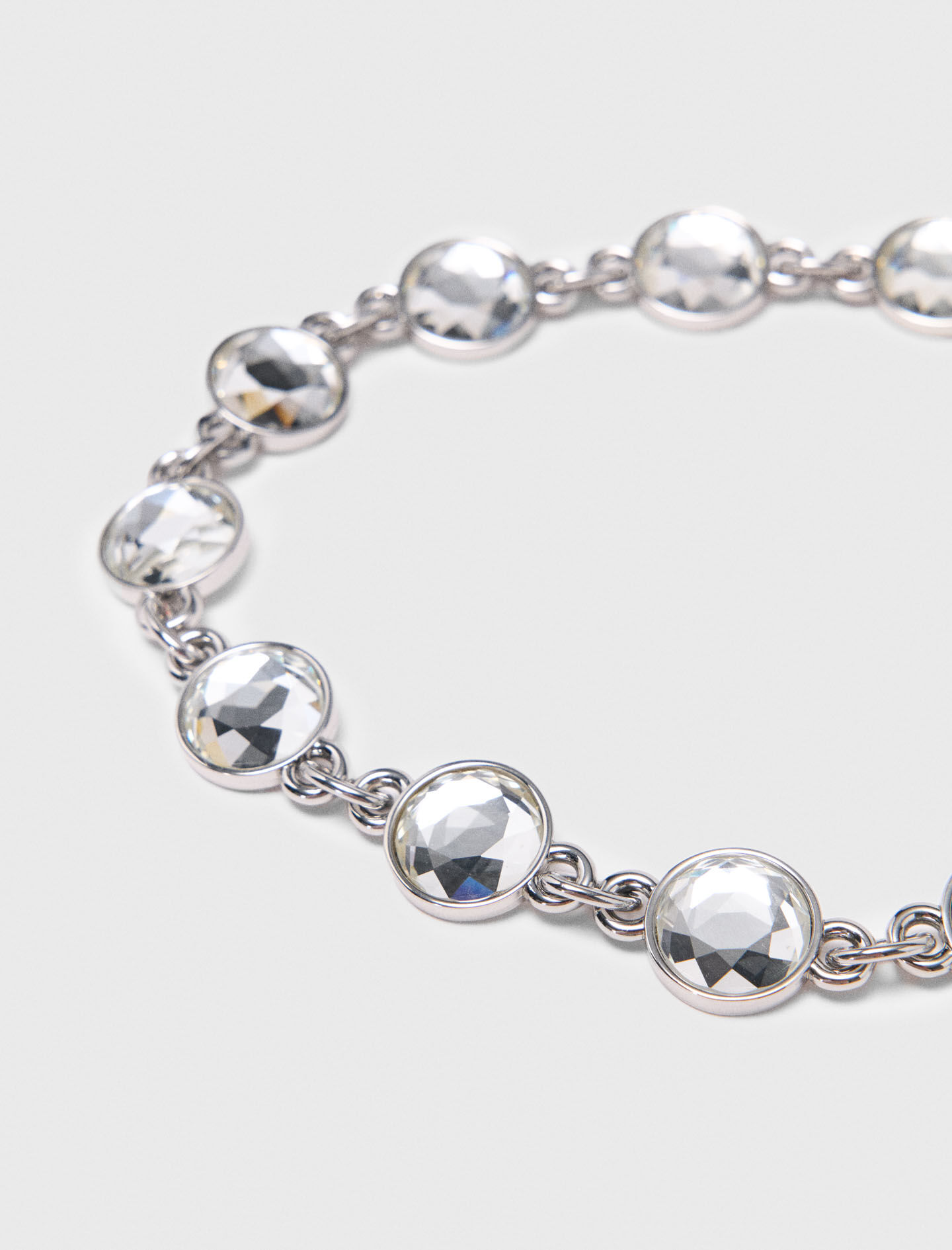 アクセサリー me0828 25000 Rhinestone chain belt Black / Gray For Women | Maje