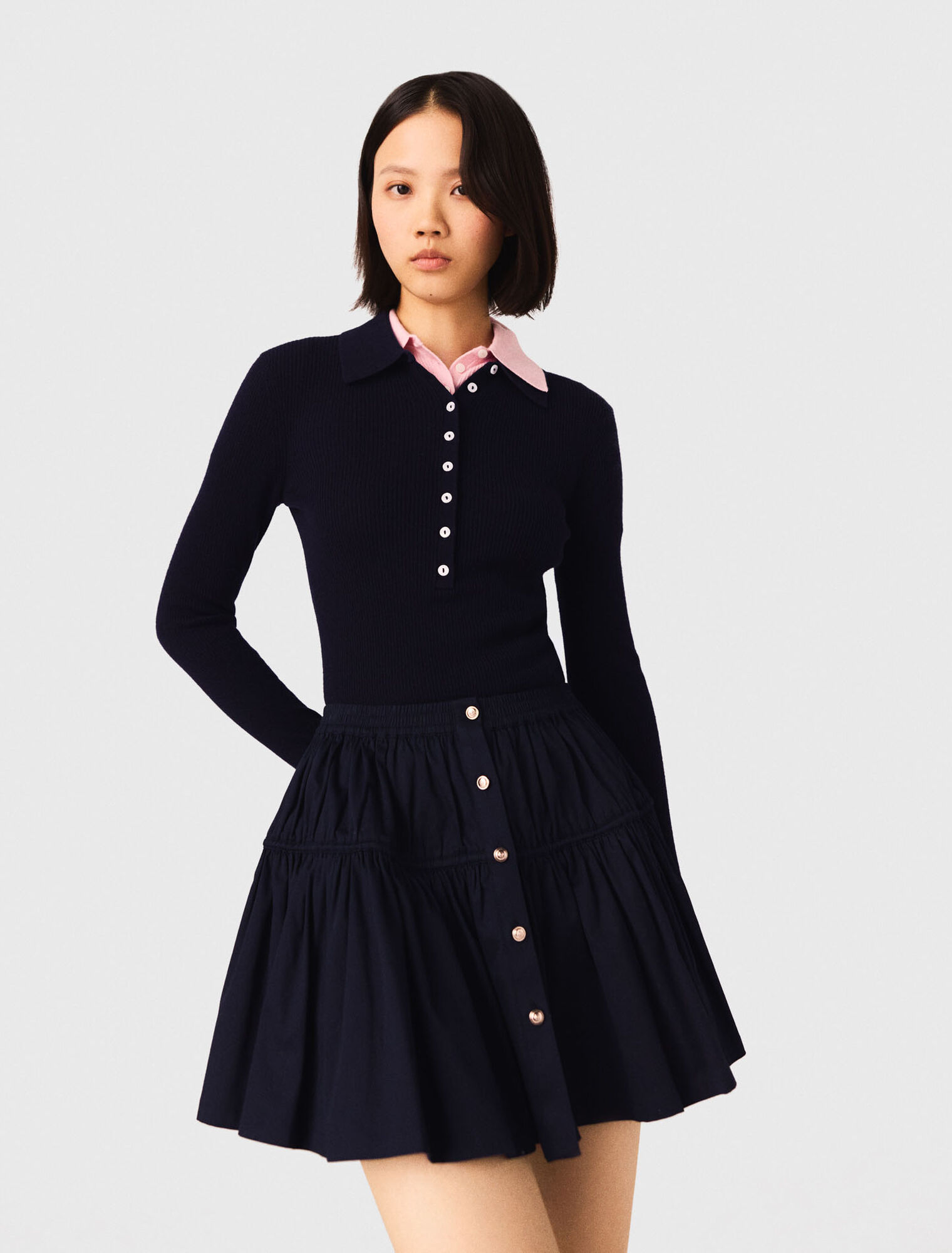 Mini elasticated waist skirt