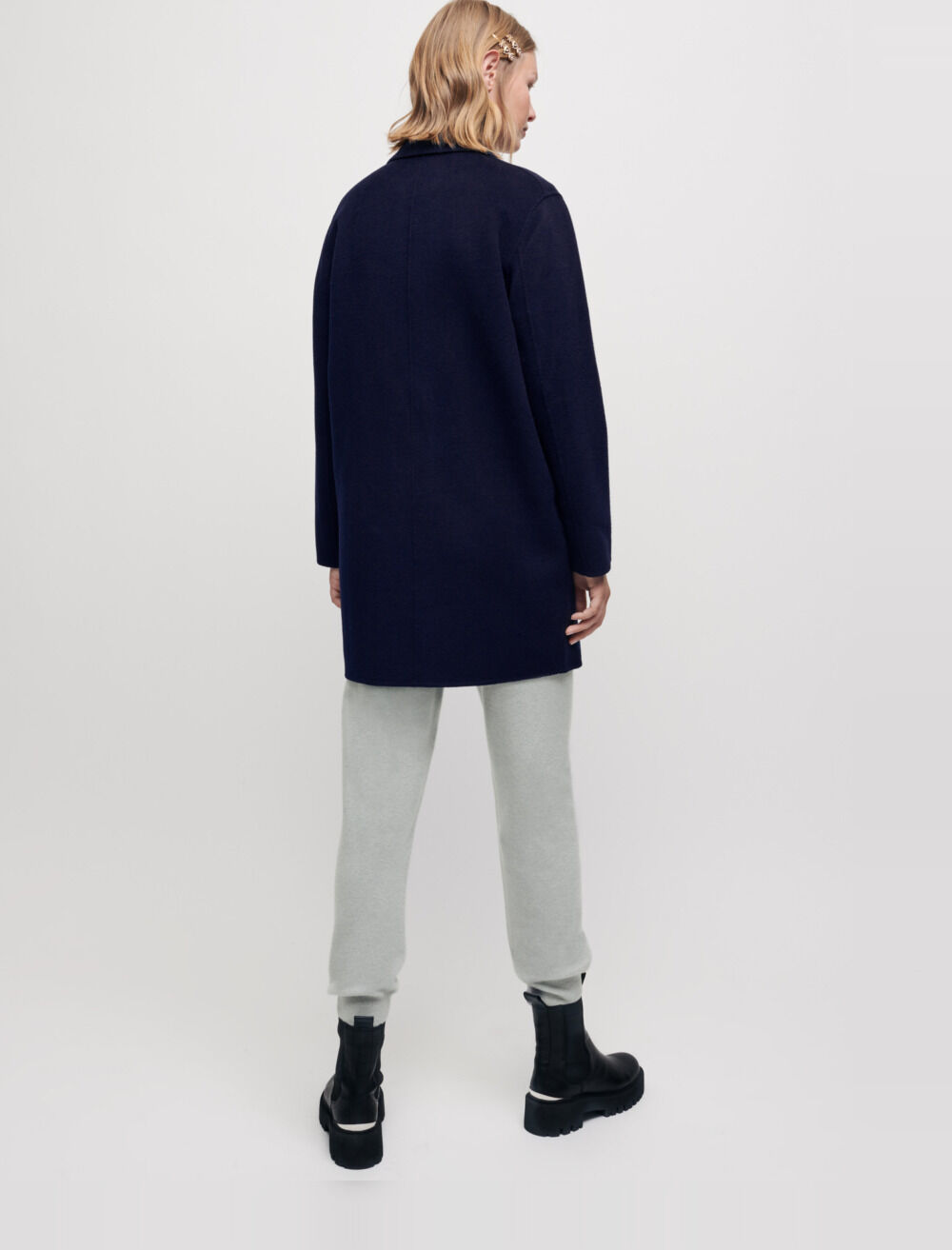 Maje navy coat shop