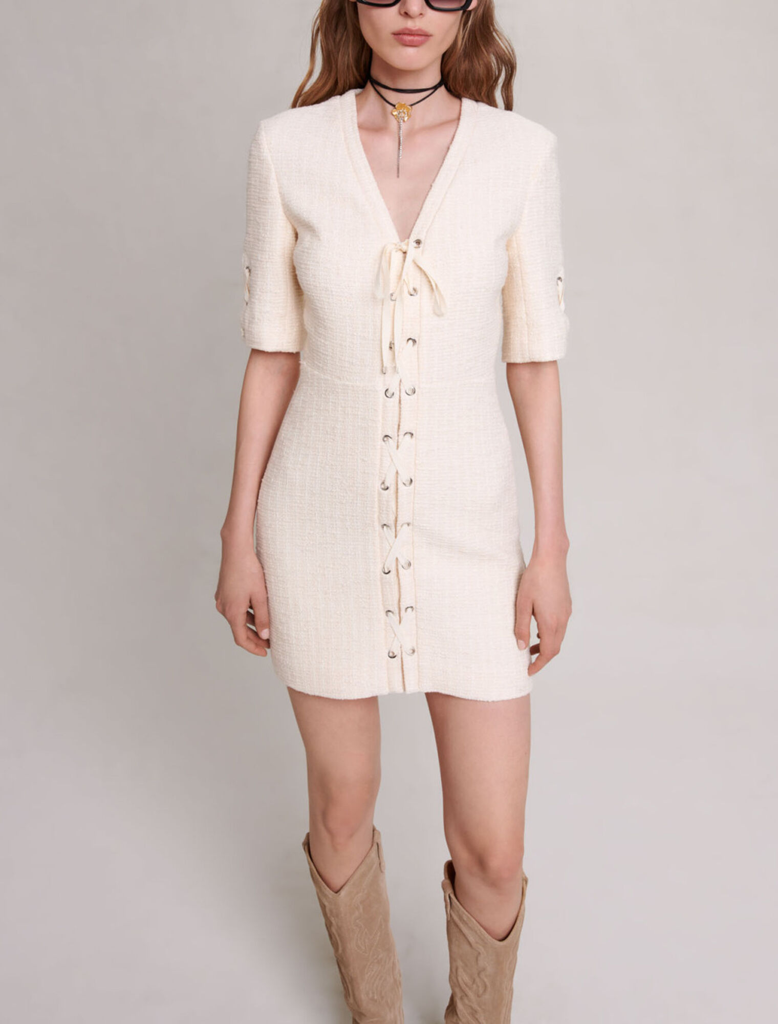Short tweed dress