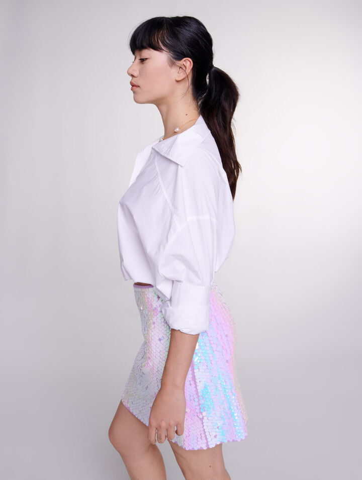 Sequin knit skirt