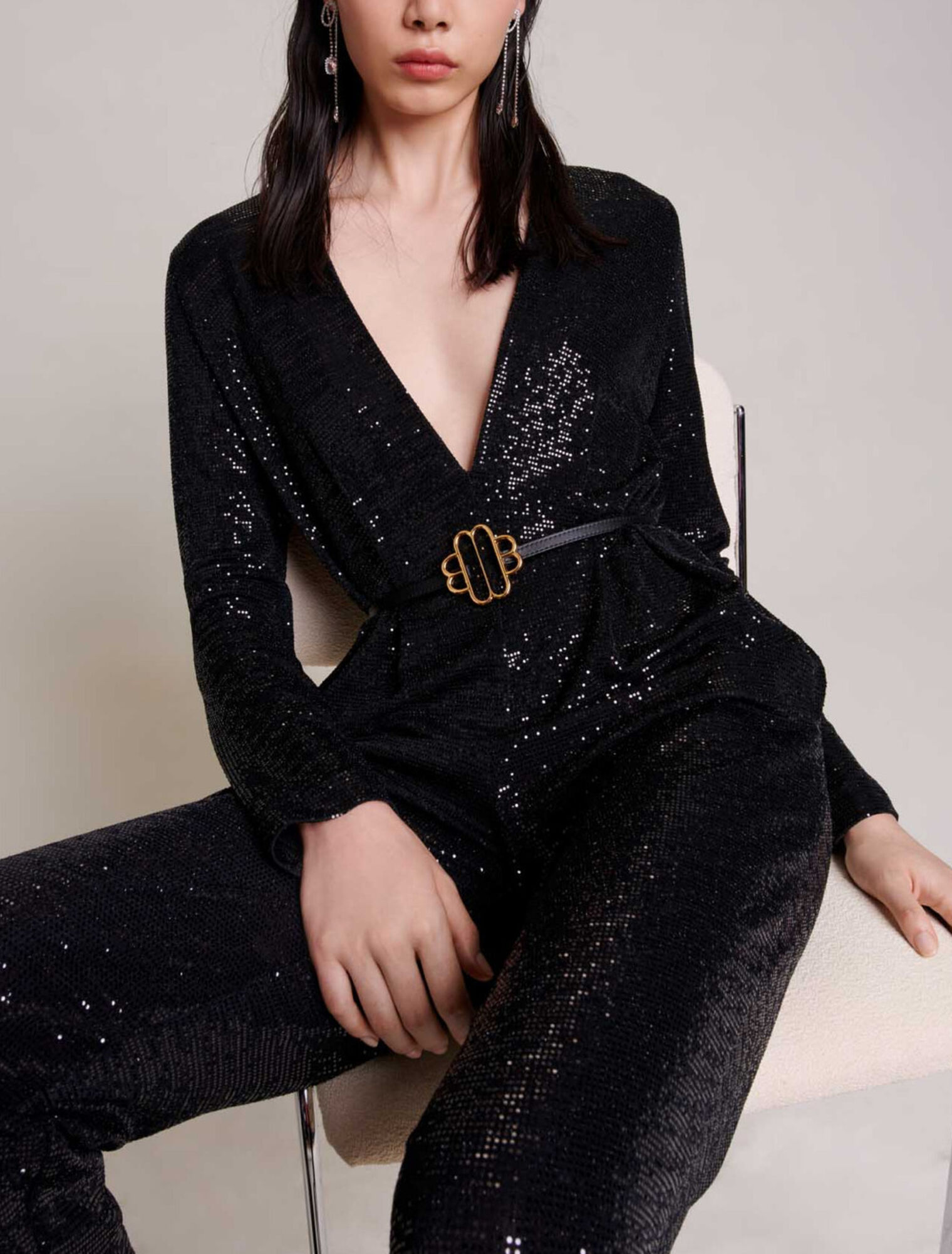 Jumpsuit with sequins