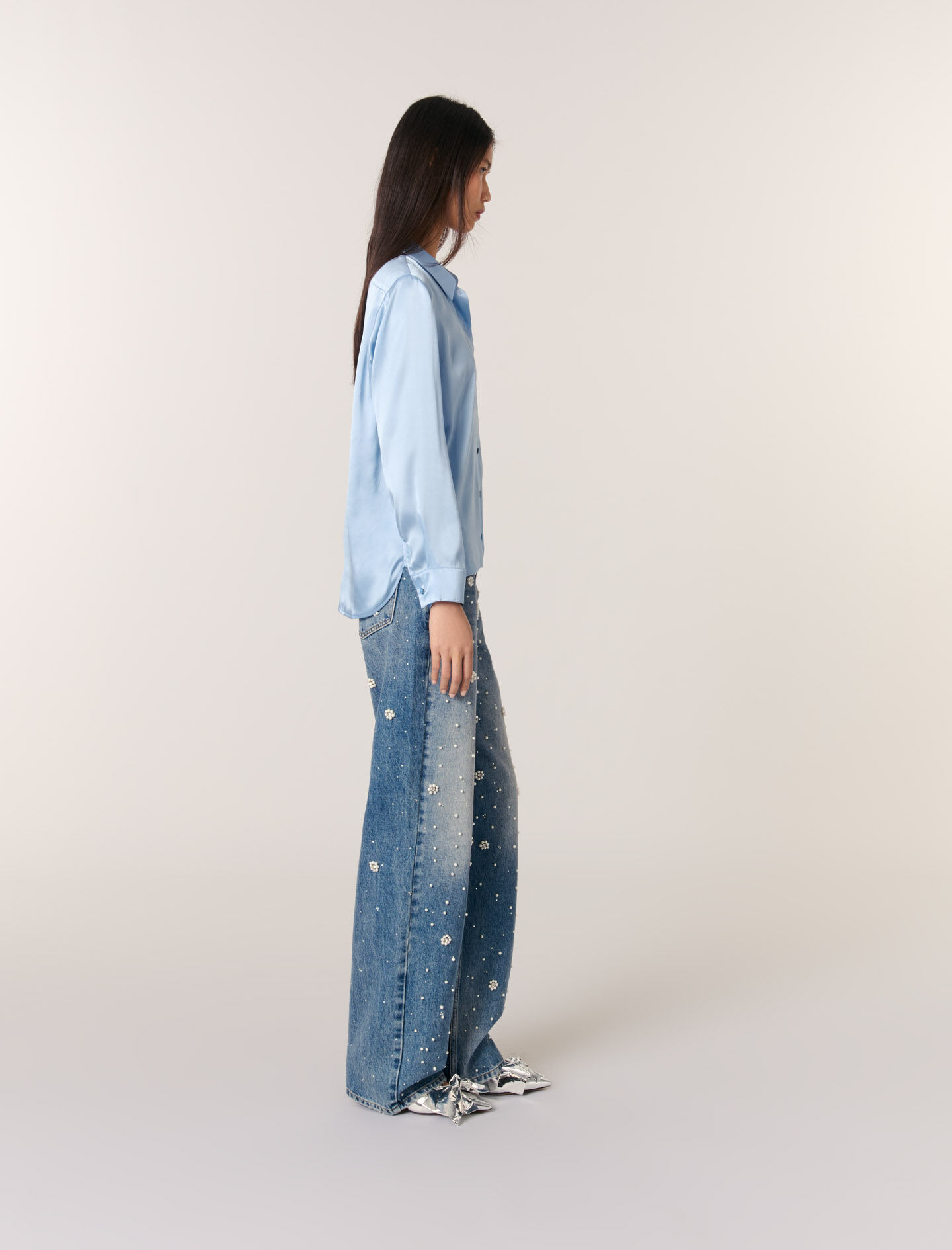 Silk shirt Blue For Women | Maje