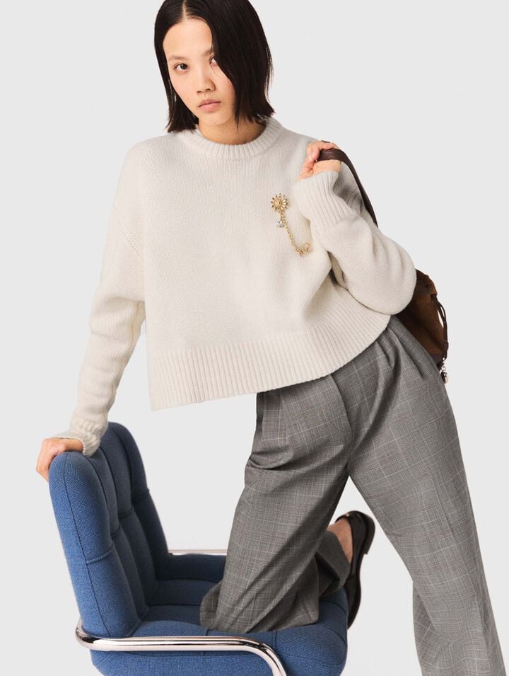 Checked suit trousers