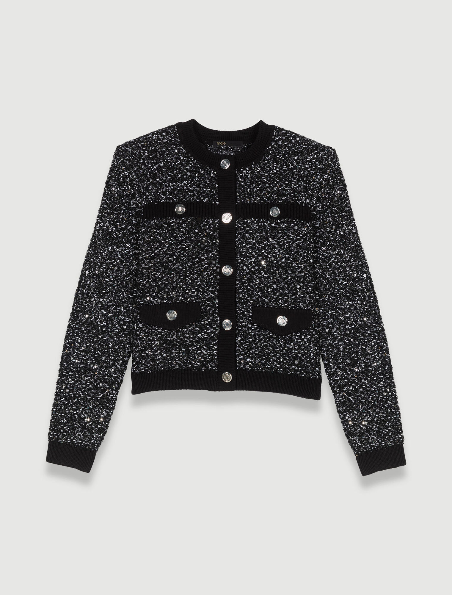 Short tweed-effect cardigan