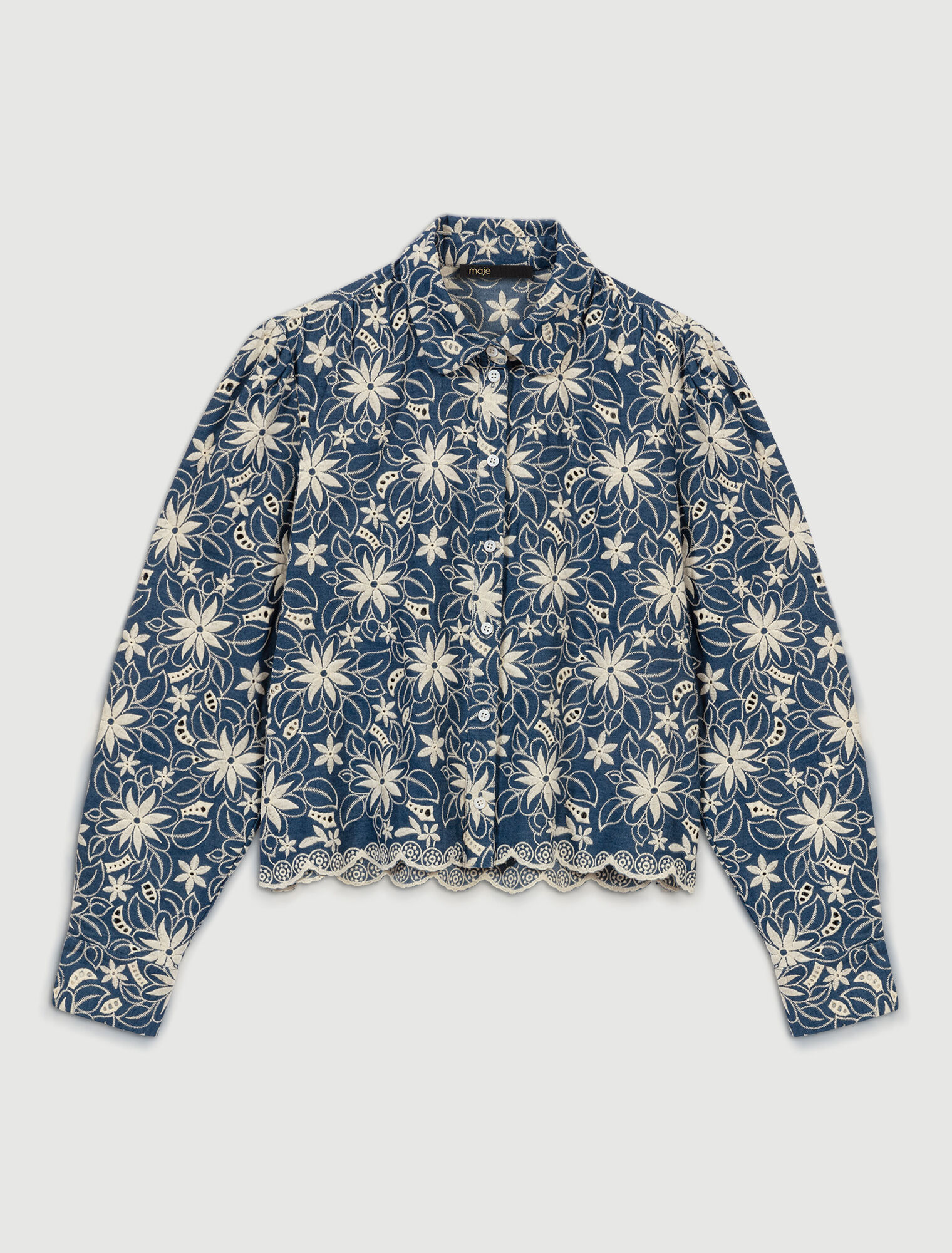 Embroidered cropped jacket