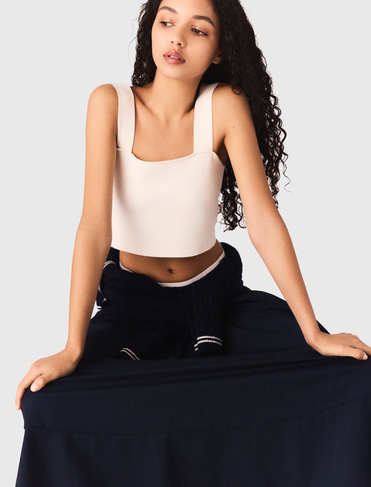 Knit crop top White For Women | Maje