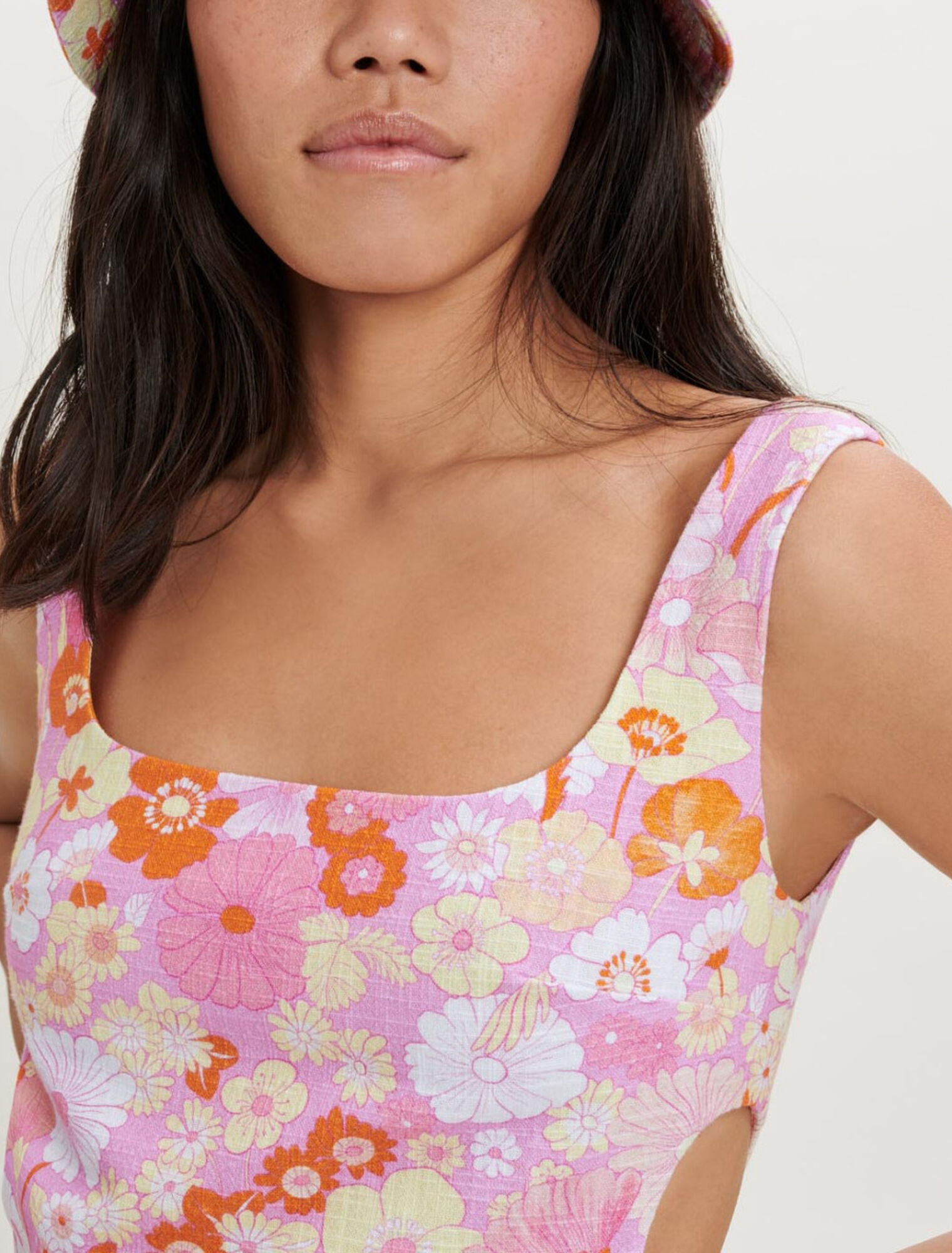 Flower Power printed hanging dress
