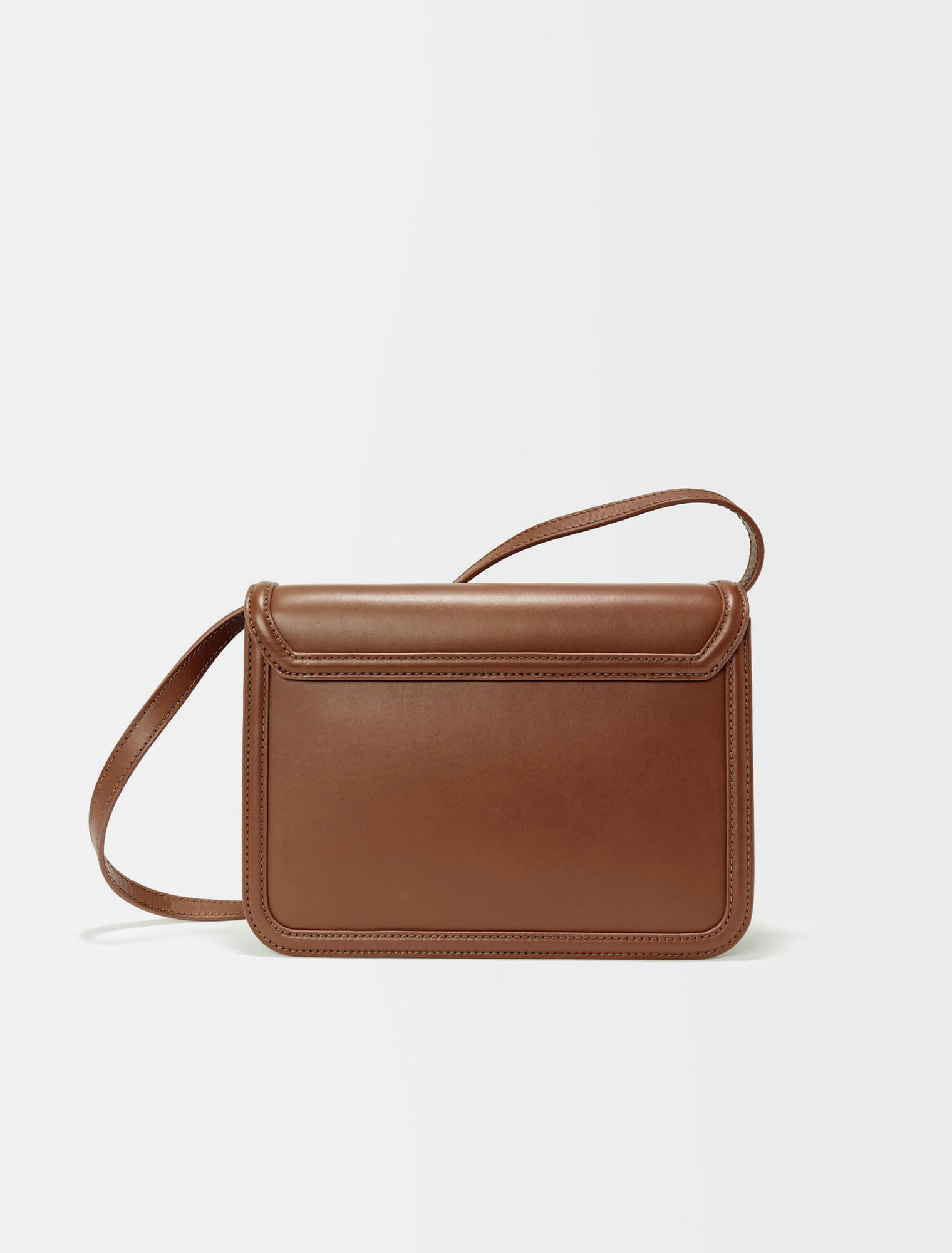 Leather bag with clover clasp