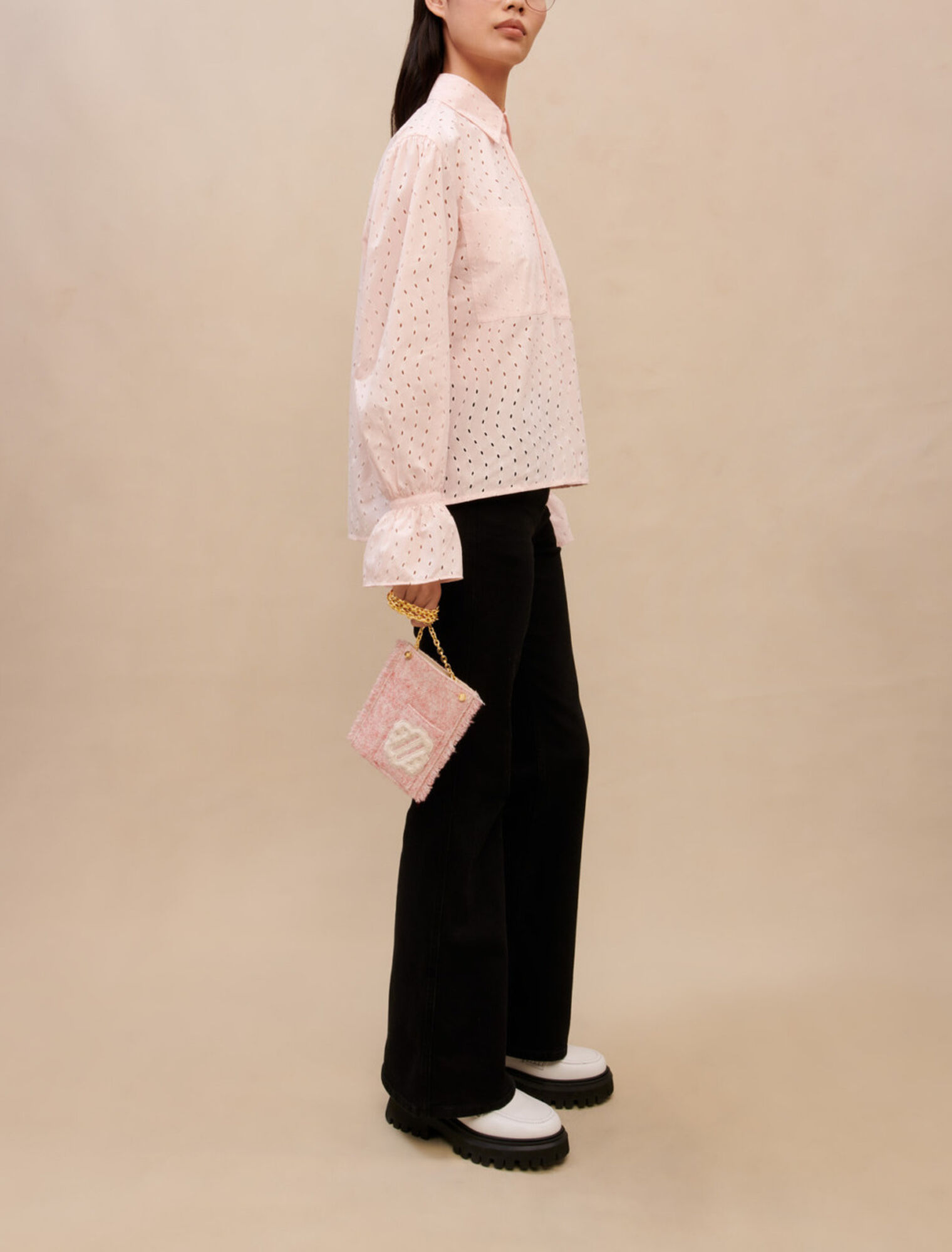 Pink broderie anglaise shirt