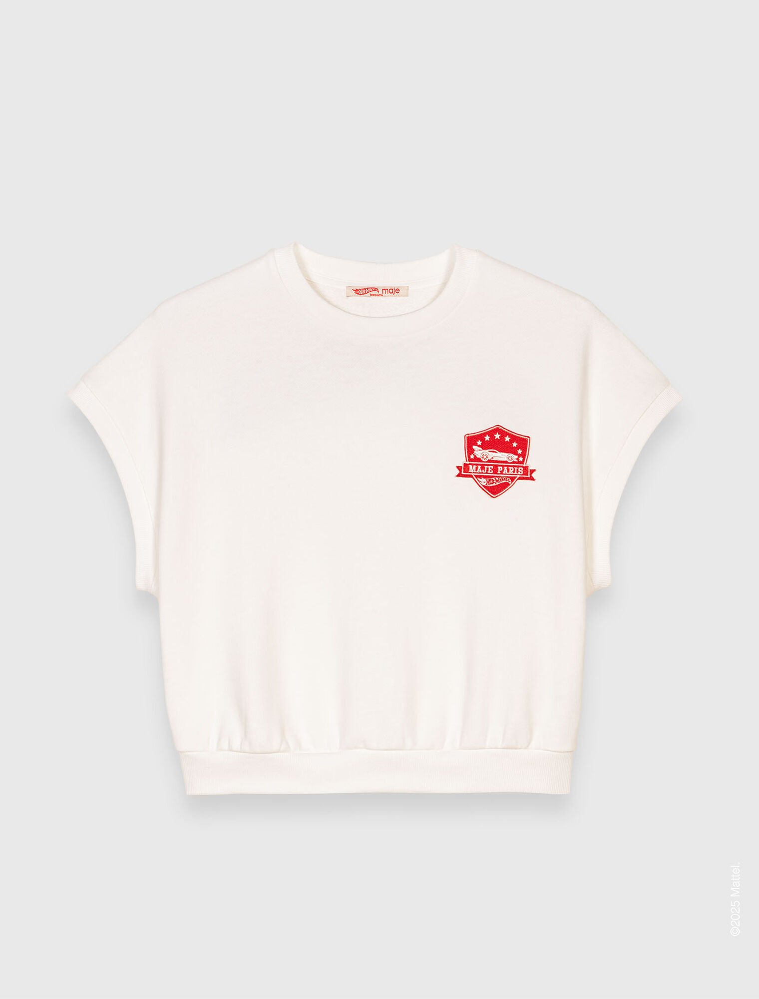 Embroidered logo crop sweatshirt