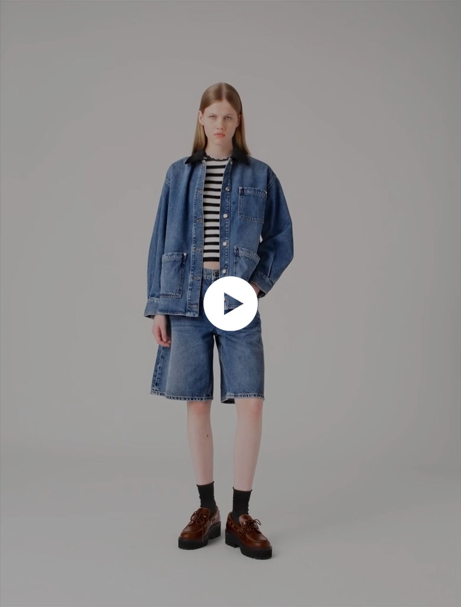 Faded denim jacket
