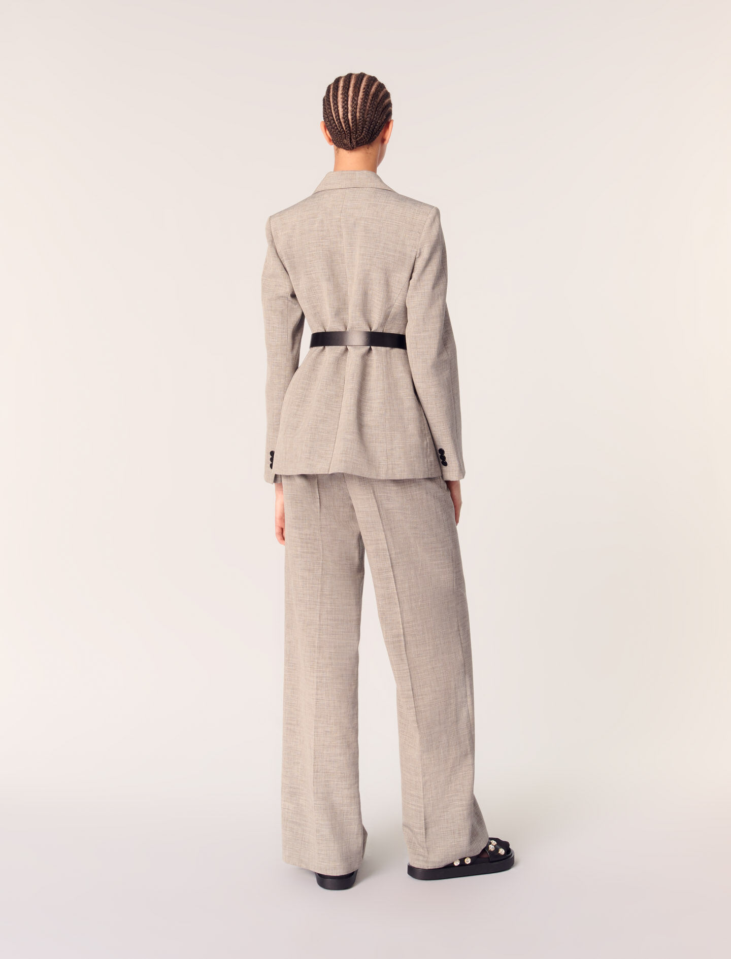 スーツ SPORTMAX Women Suit Jackets 2512041033003 Beige Blazers, Waistcoats, Bombers, Suits, Bikers, Light Jackets