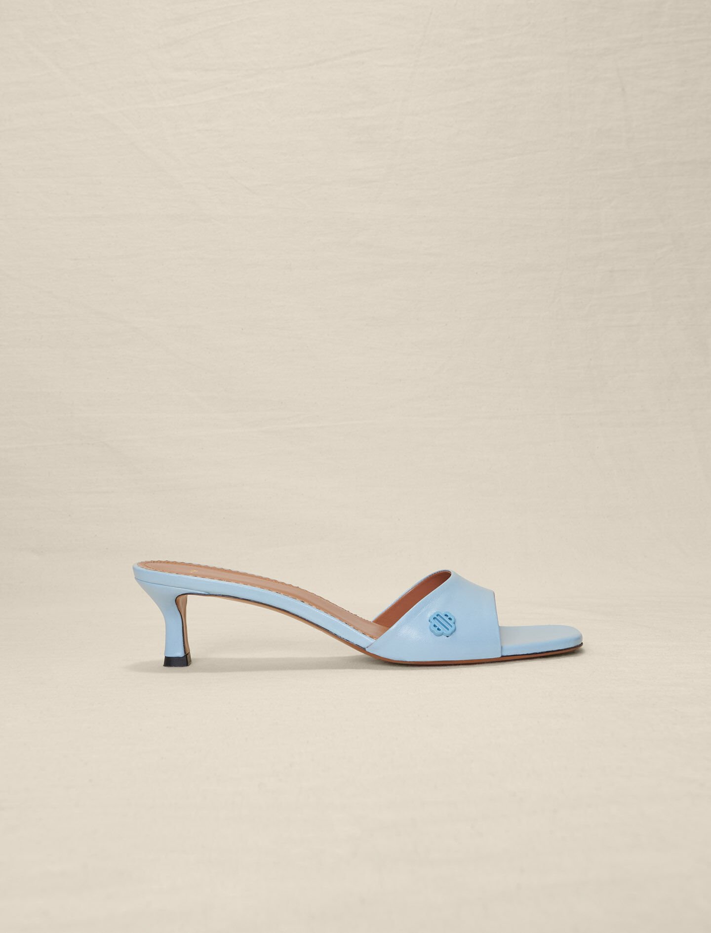 Leather mules Blue For Women | Maje