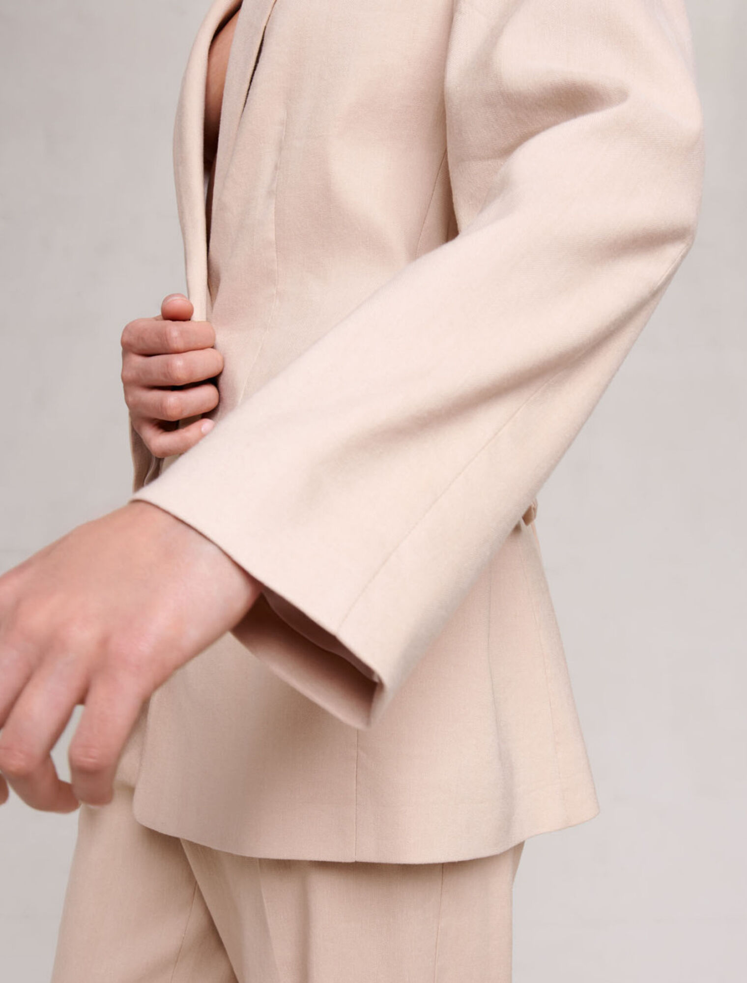 Linen blend blazer