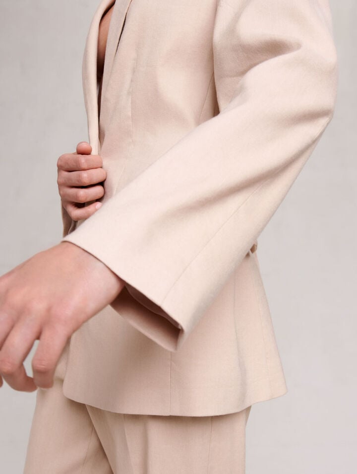 Linen blend blazer