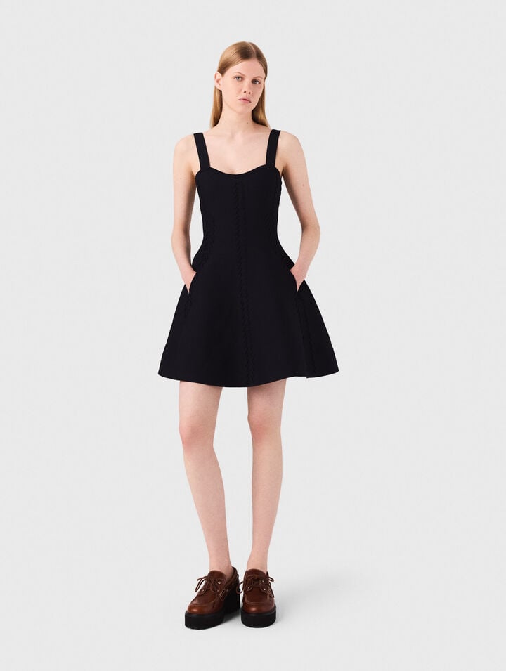 Short knitted babydoll dress 