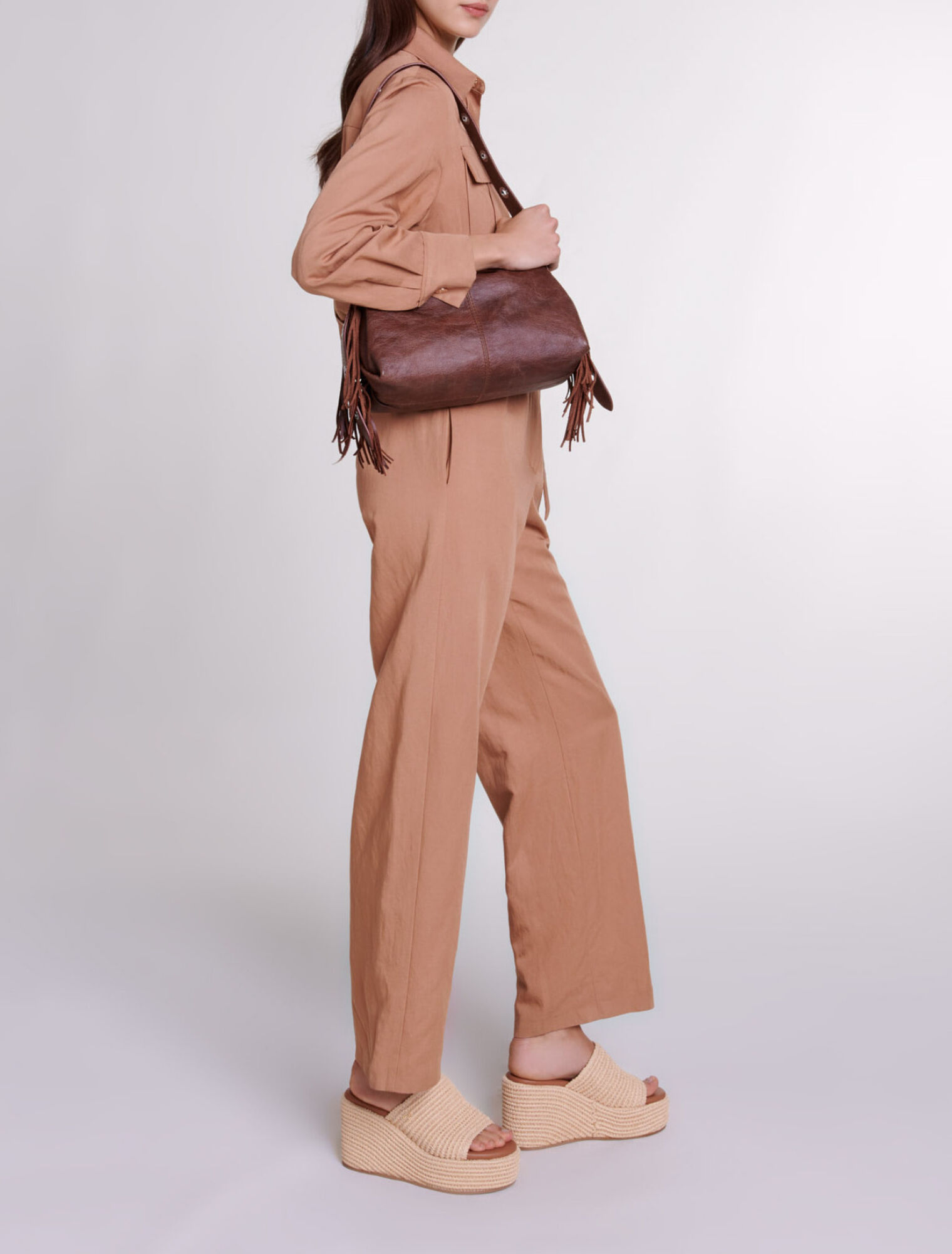 Linen blend trouser suit