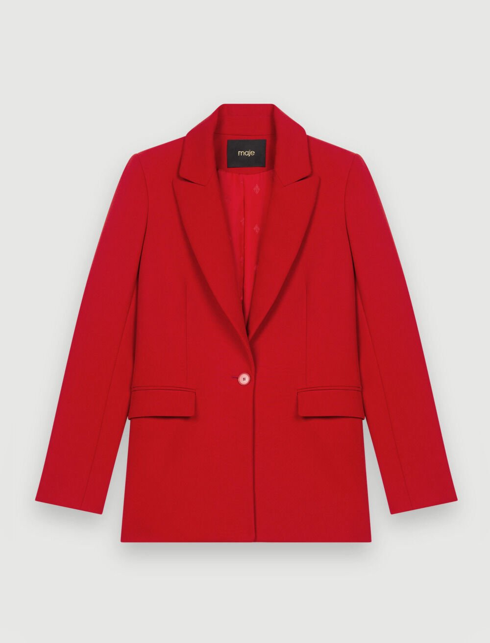 Red suit jacket