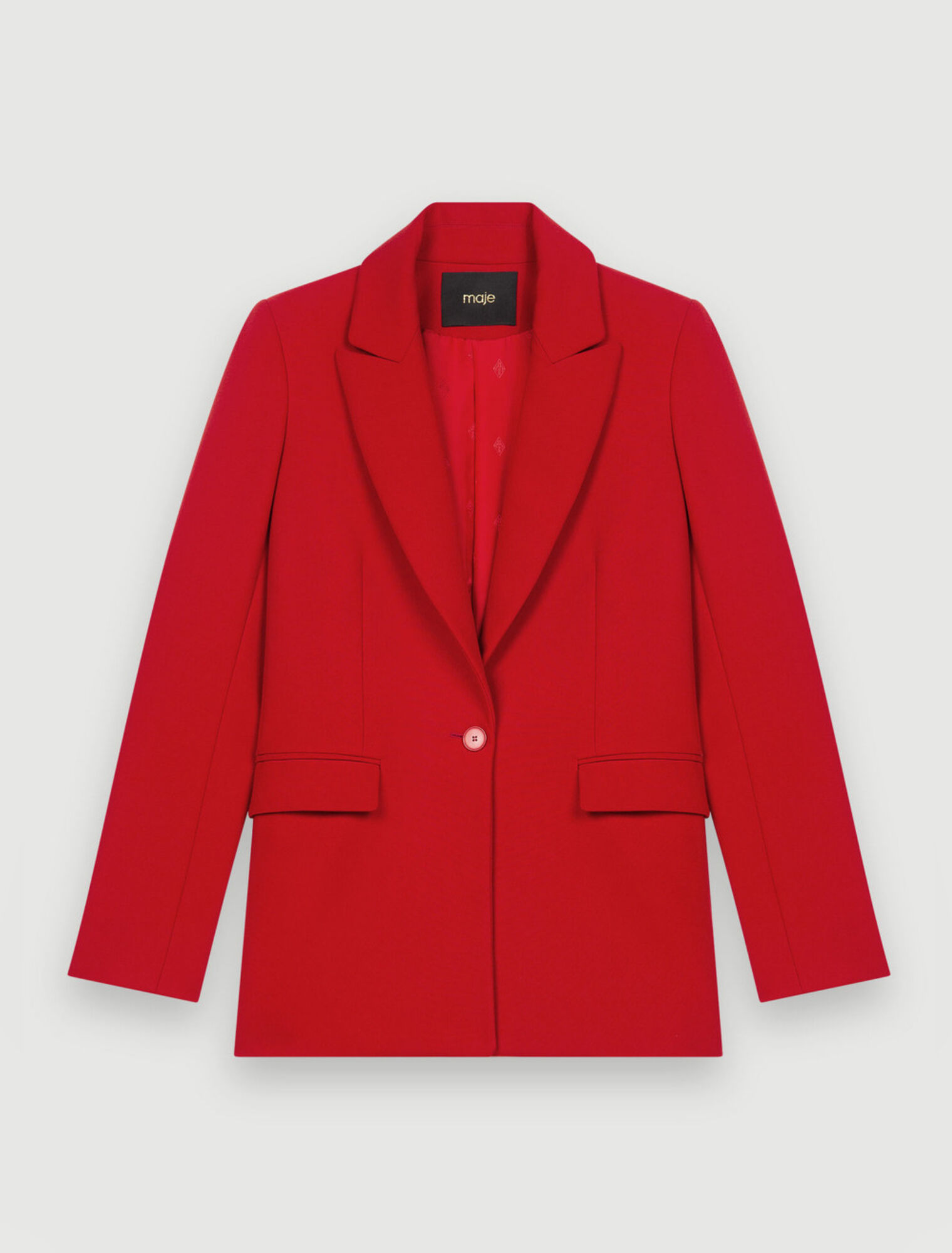 Red suit jacket