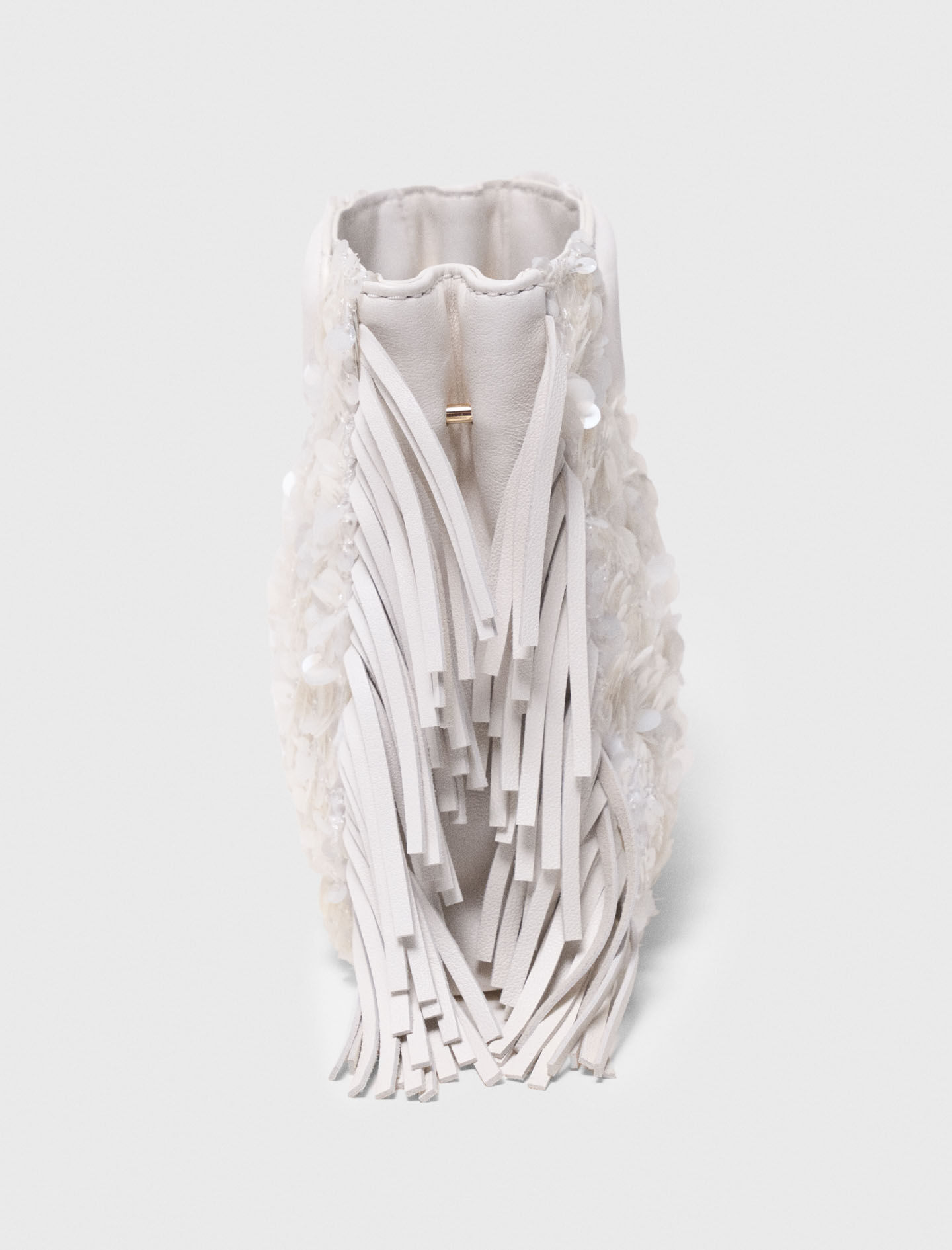Sequinned M mini bag White For Women | Maje