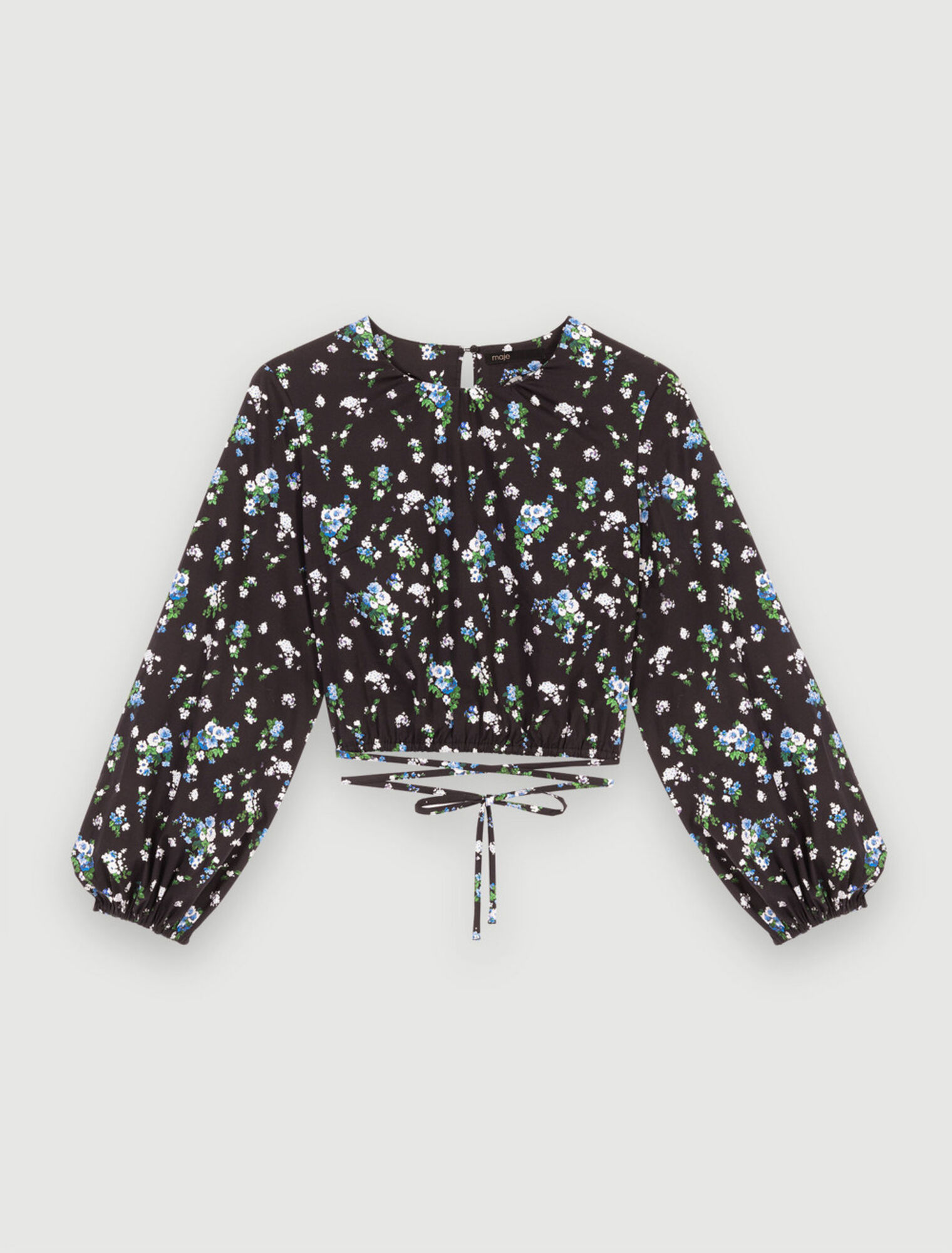 Floral top with tie