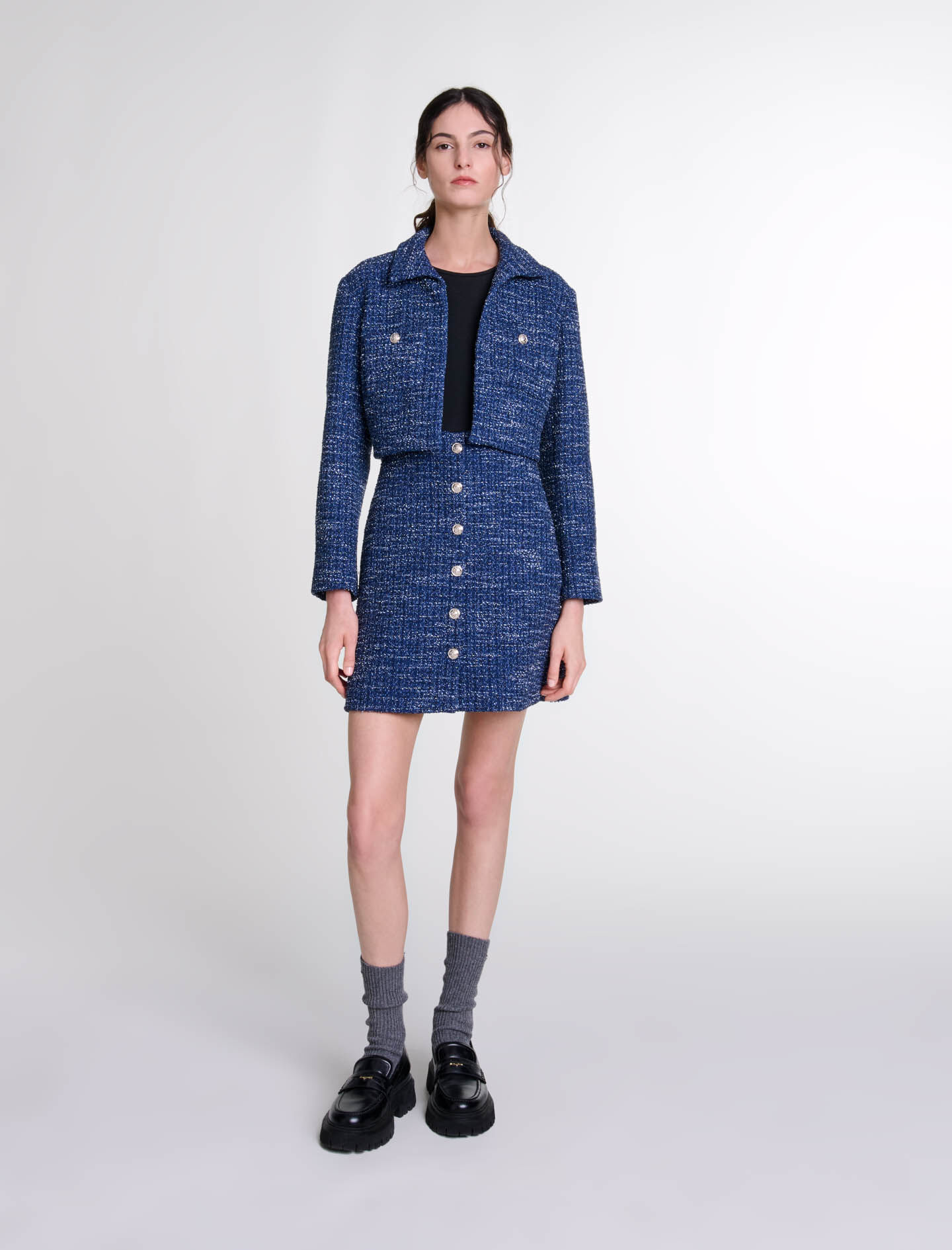 Tweed dress maje best sale