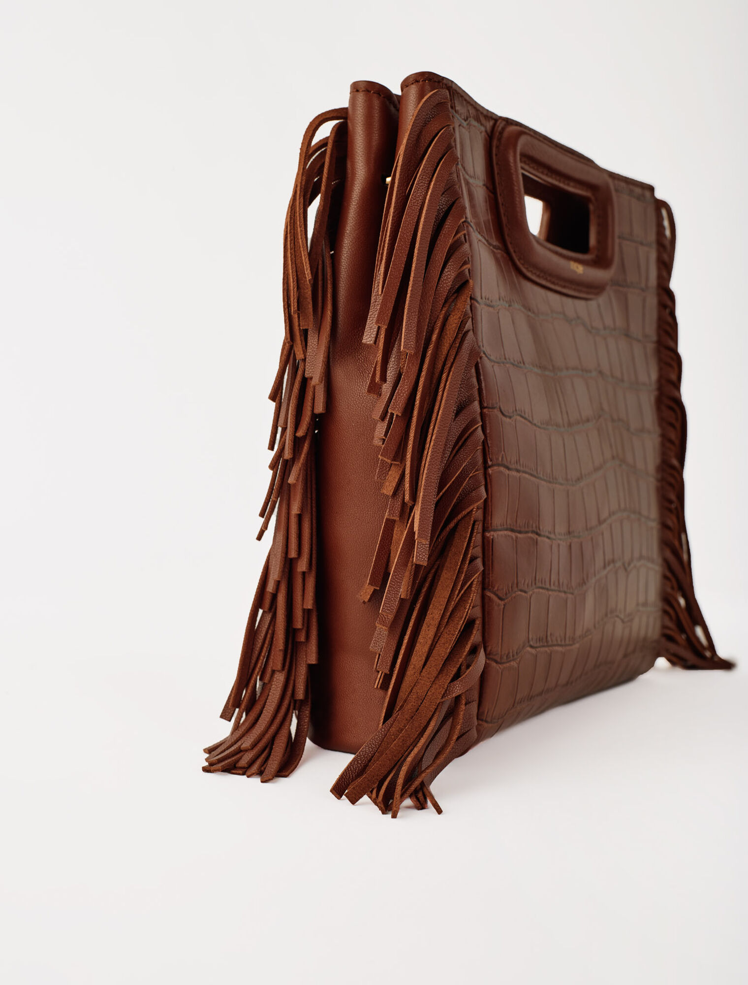 M bag in crocodile-effect leather