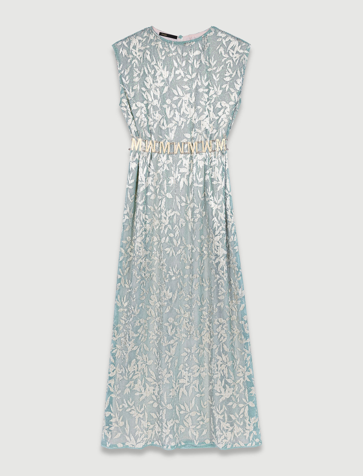 Maxi dress with cape Green For Women | Maje