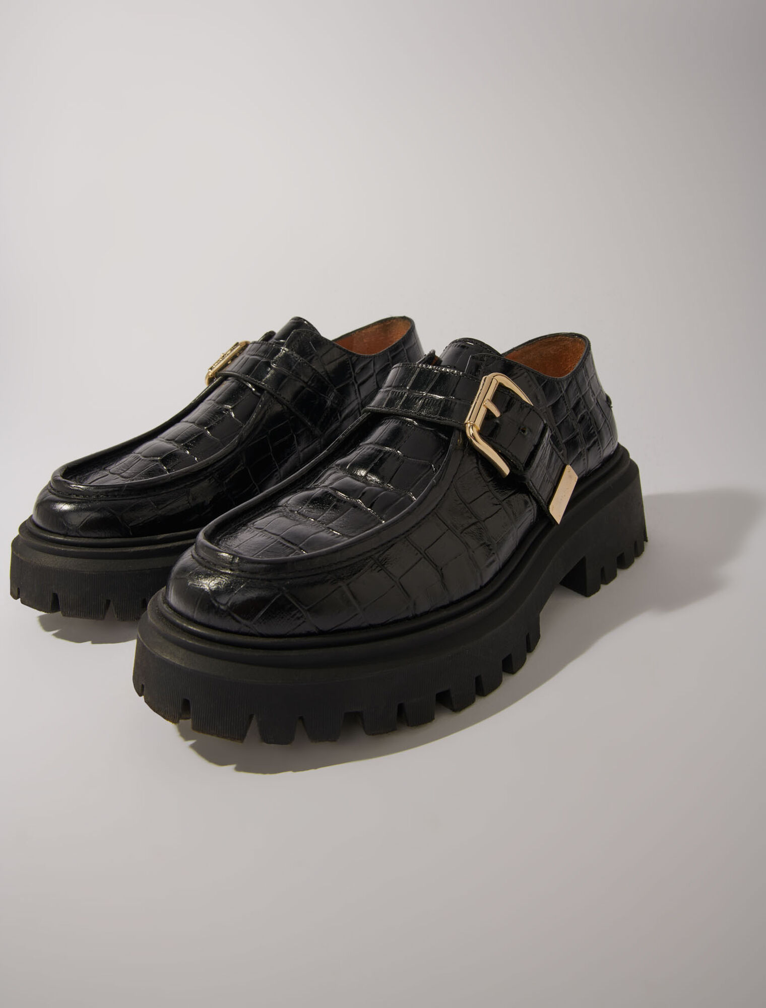 Chunky leather Derbies