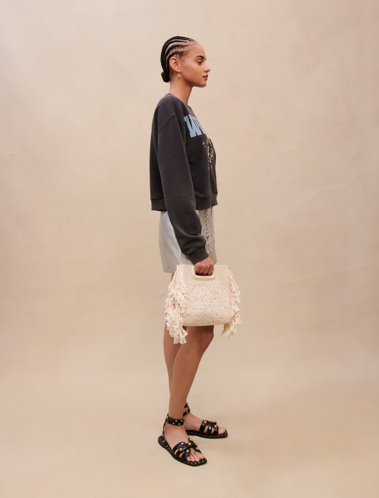 Printed cotton sweatshirt