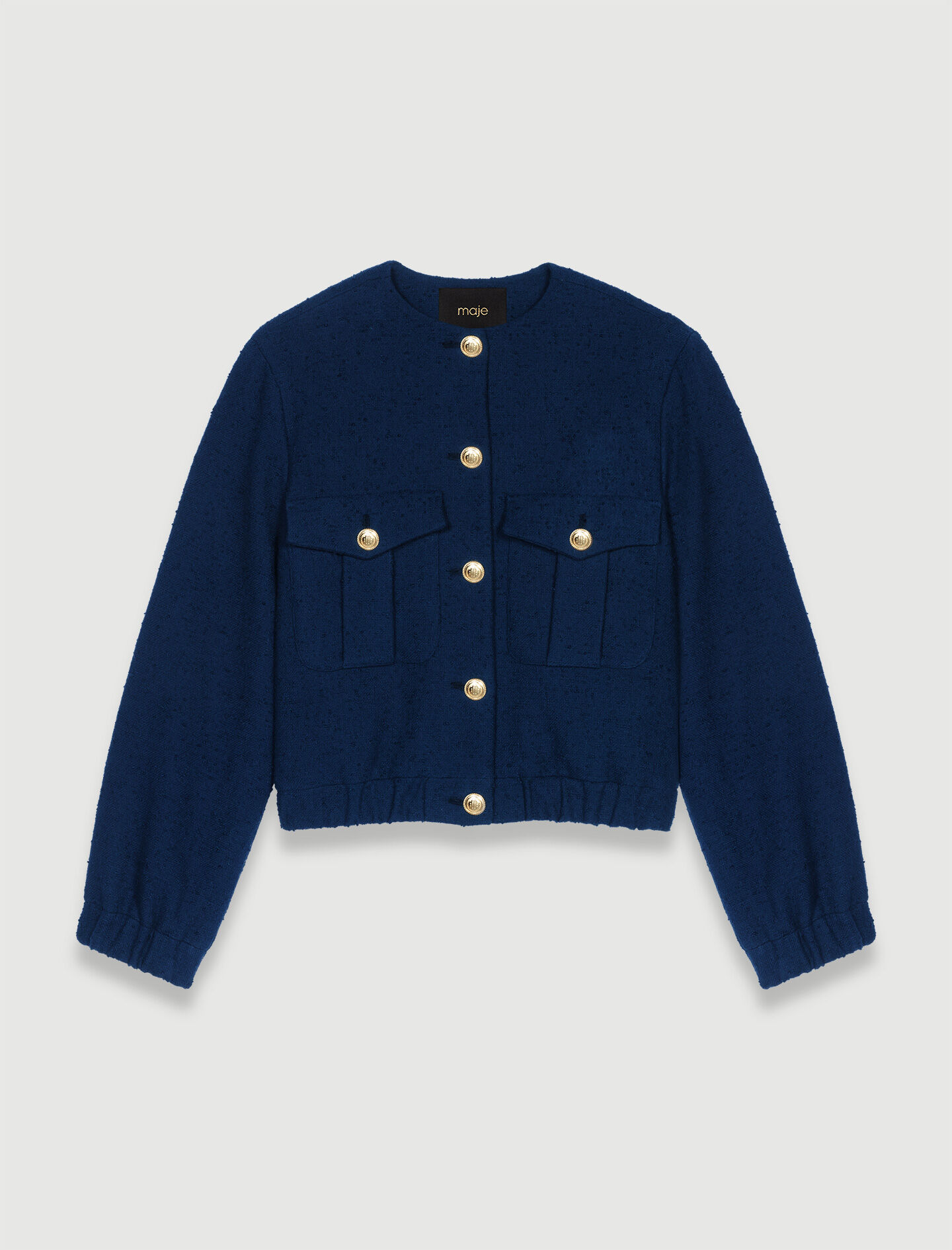 Short bomber jacket Blue For Women | Maje