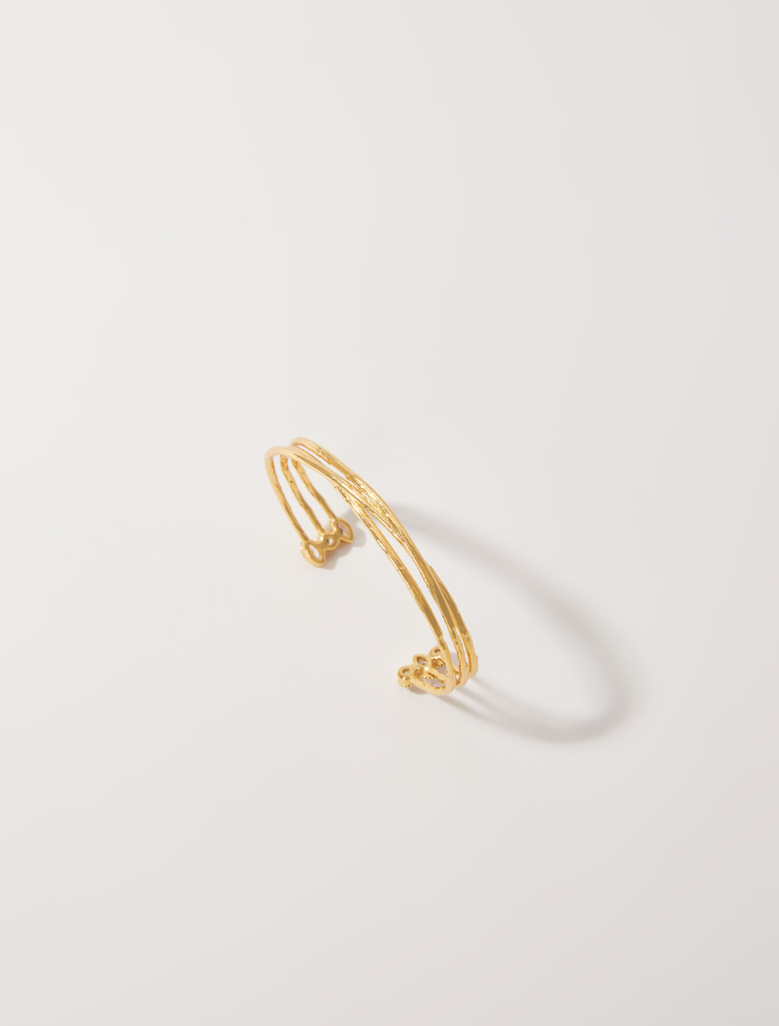Gold-plated recycled brass bracelet