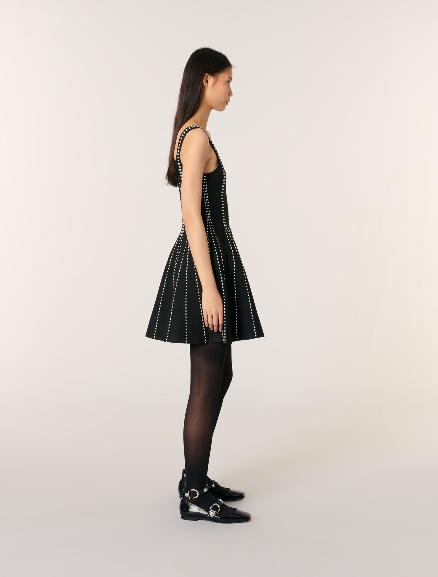 Mini jacquard knit dress
