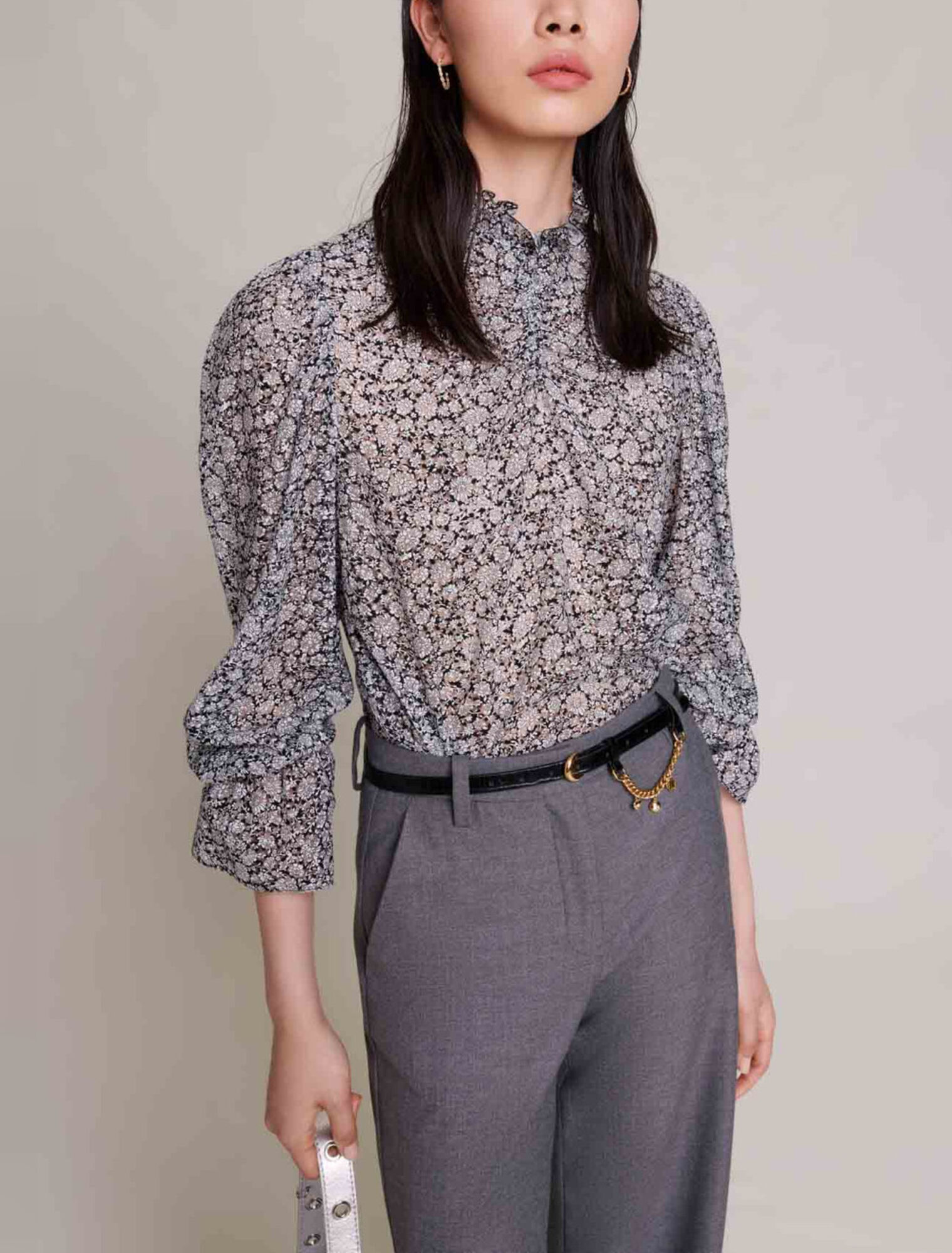 Flower print blouse