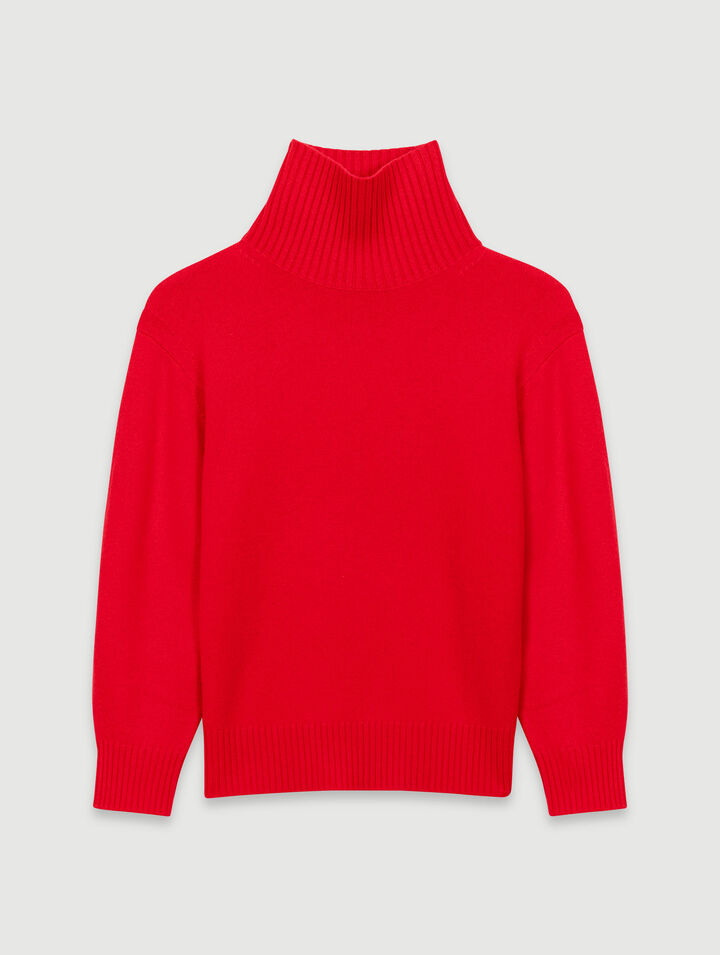 High-neck cashmere jumper