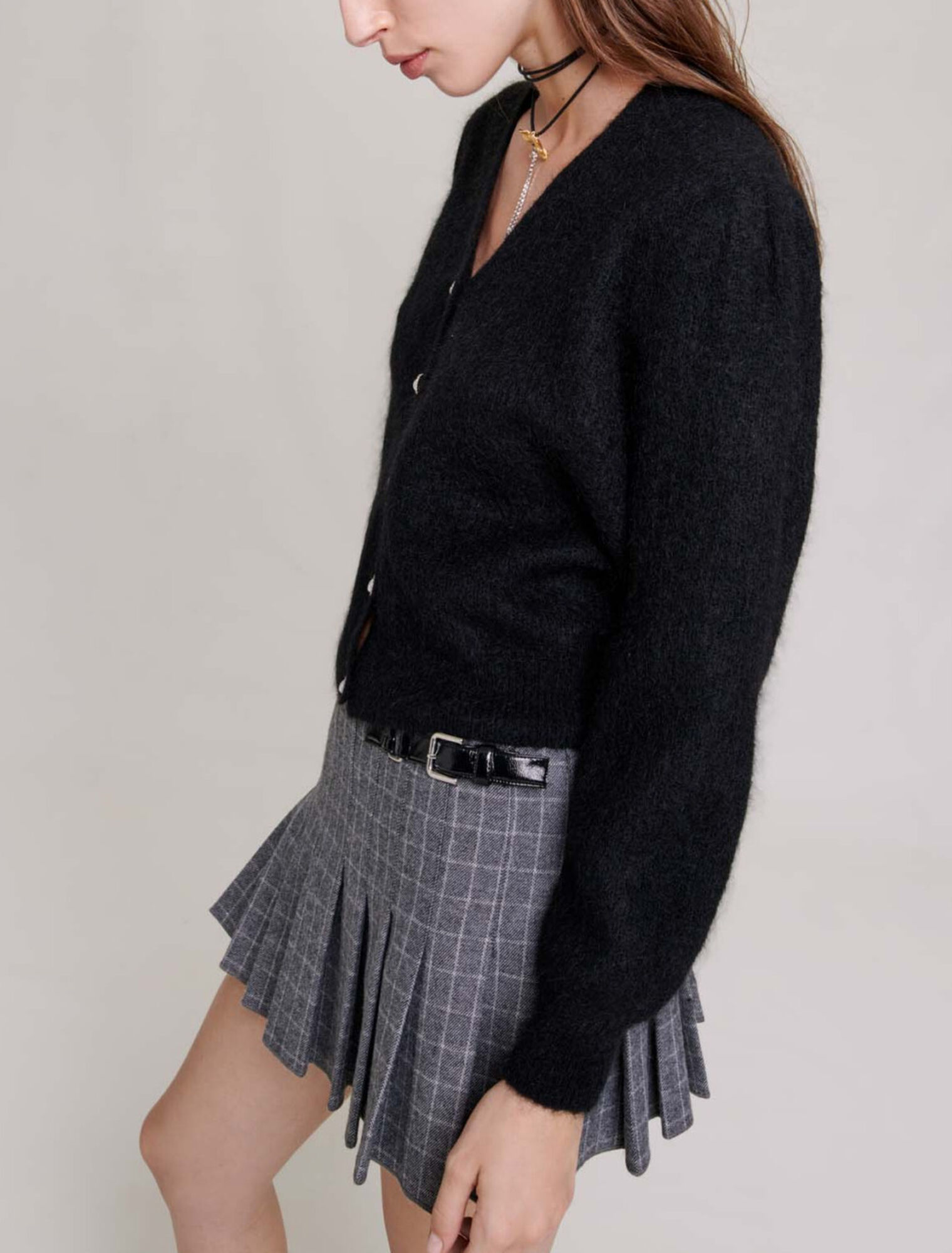 Wool and mohair cardigan