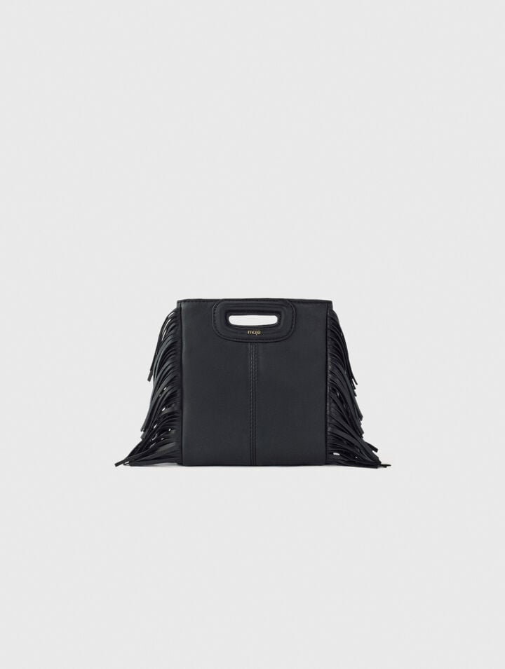Leather bag with chain strap