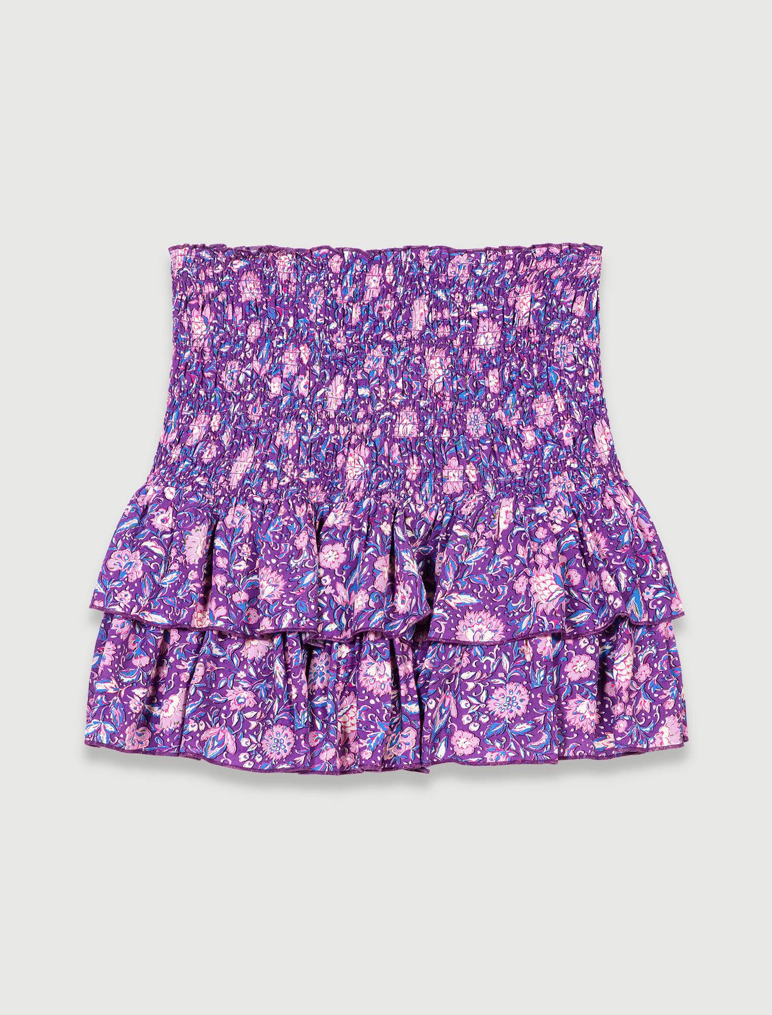 Printed ruffled skirt